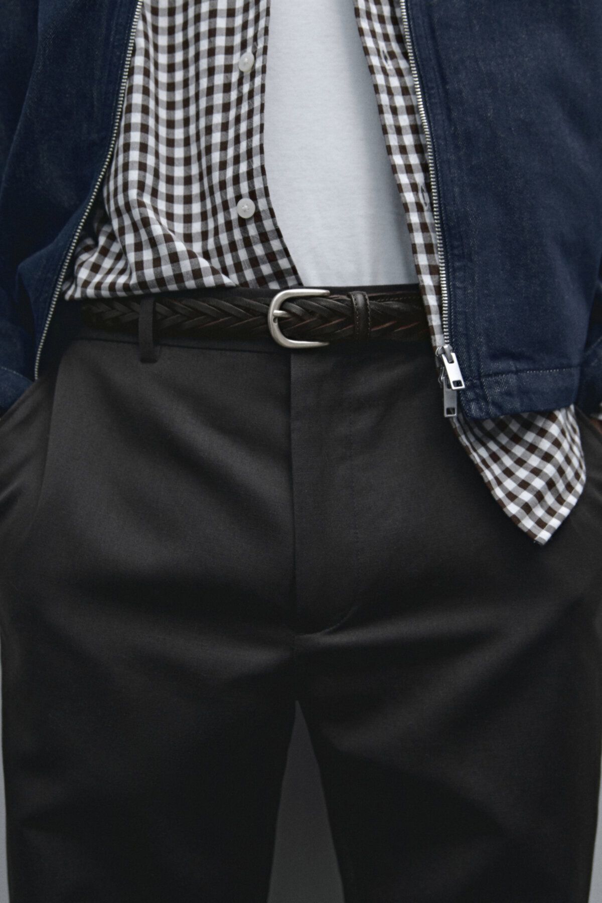 کمربند چرمی مشبک Massimo Dutti