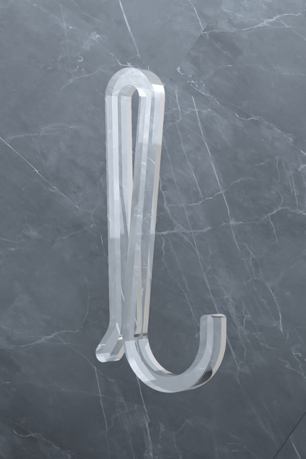 MultiStore-2 Pcs Plastic Clear Hangers - for Metal Bathroom & Kitchen Shelves 2