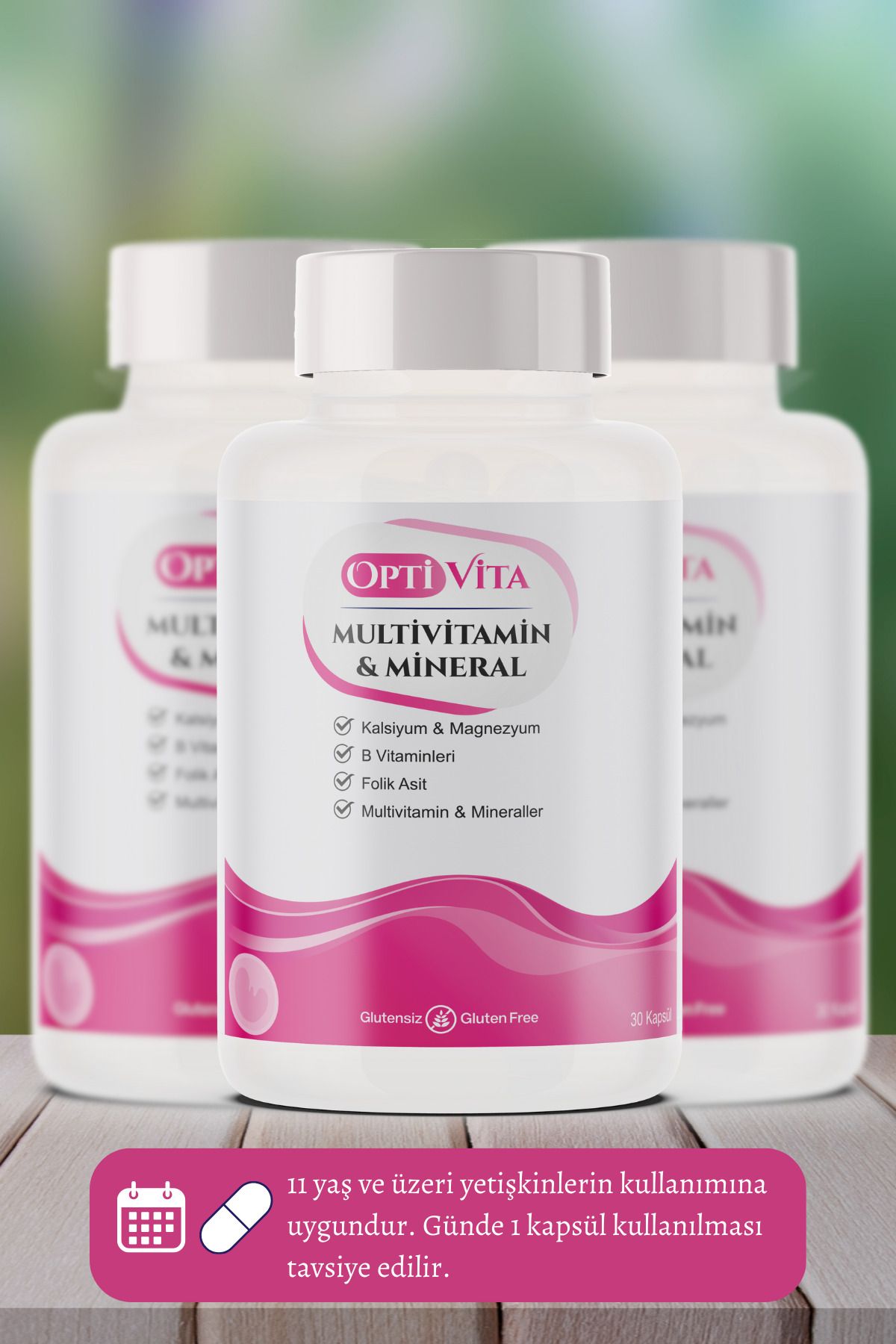 Optivita-Multivitamin And Mineral 30 Capsules For Women Folic Acid, Vitamins B, Calcium And Magnesium 2