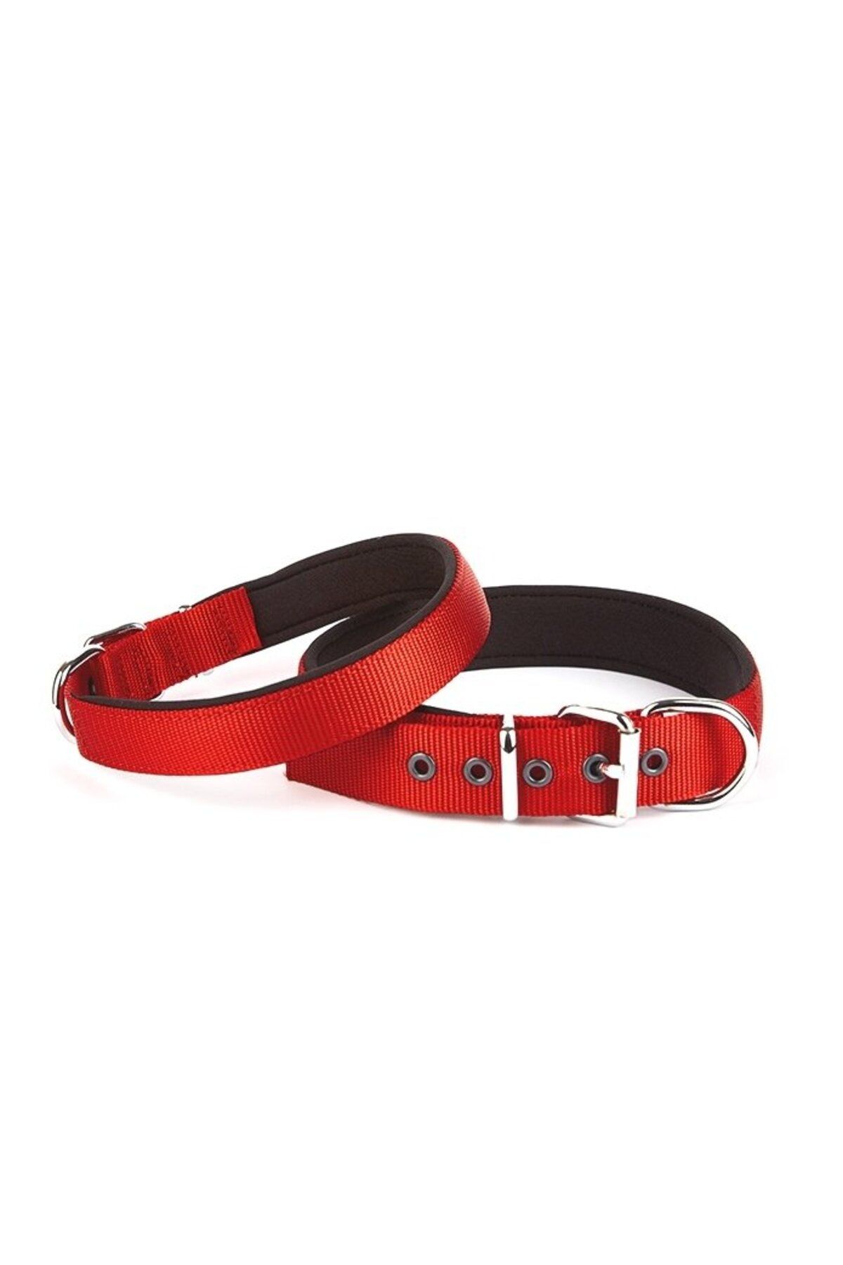 FAYMEM GLOBAL Seri Dokuma Köpek Boyun Tasması 4x52-60cm Kırmızı