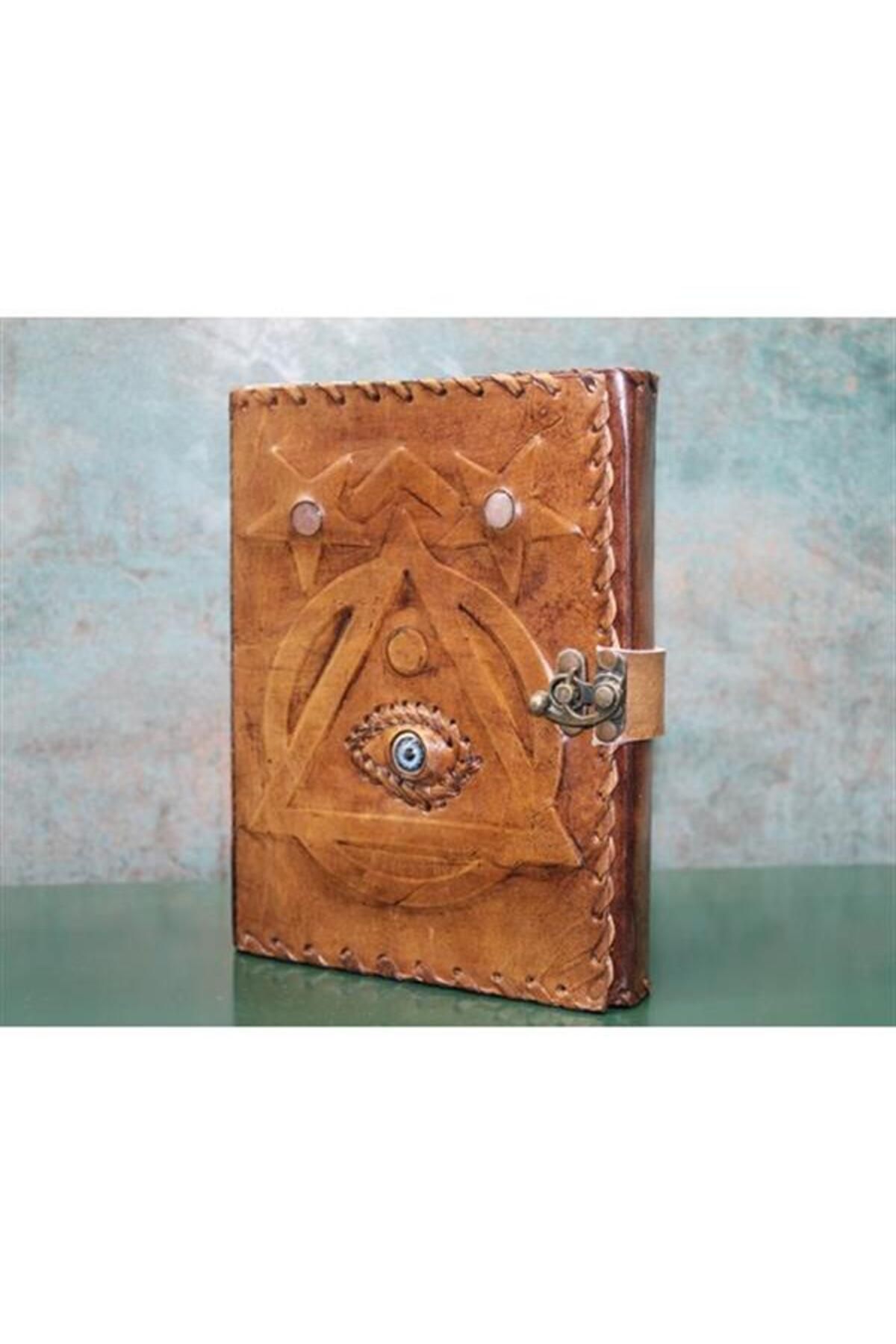 feifei Taşlı Deri Defter Model 1