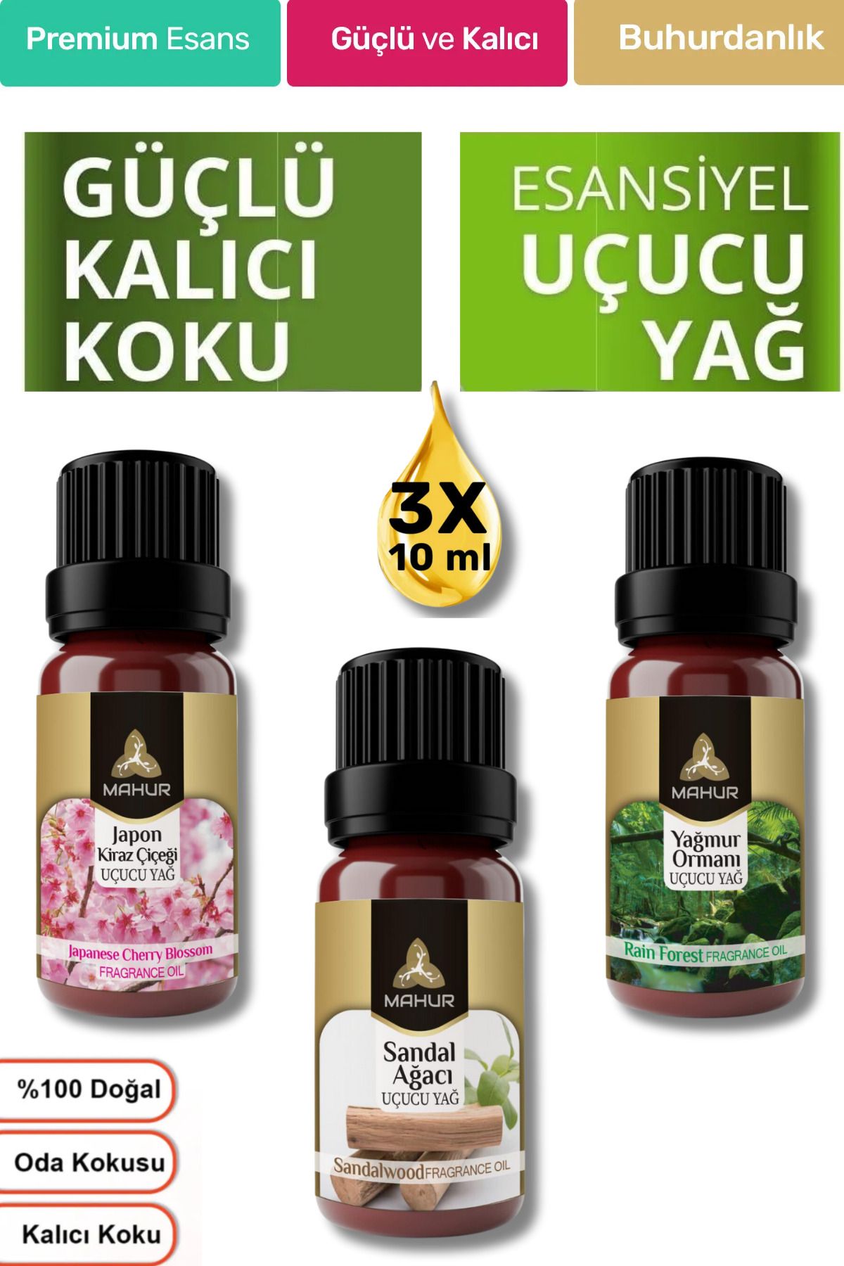 NEON PLUS Çamaşır Yün Kurutma Topu İçin Koku Seti -10 ml - 3 Adet - Esansiyel Uçucu Yağ