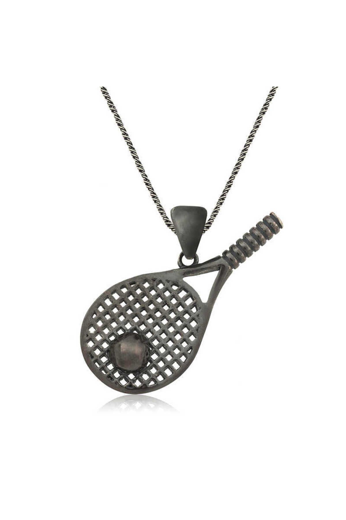utku soydan 925 Ayar Gümüş Tenis Raketi Unisex Gümüş Kolye