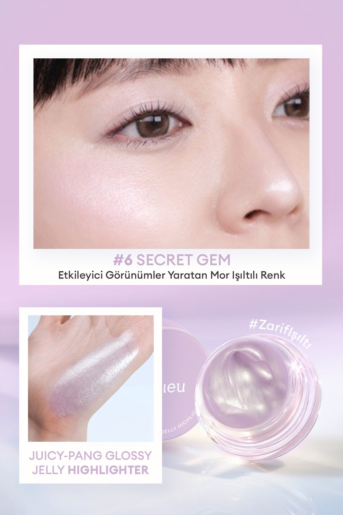 Missha-A'Pieu Juicy Pang Glossy Jelly Highlighter - Wet & Natural Look, Gel Illuminator ( # 6 Secret Gem) 2