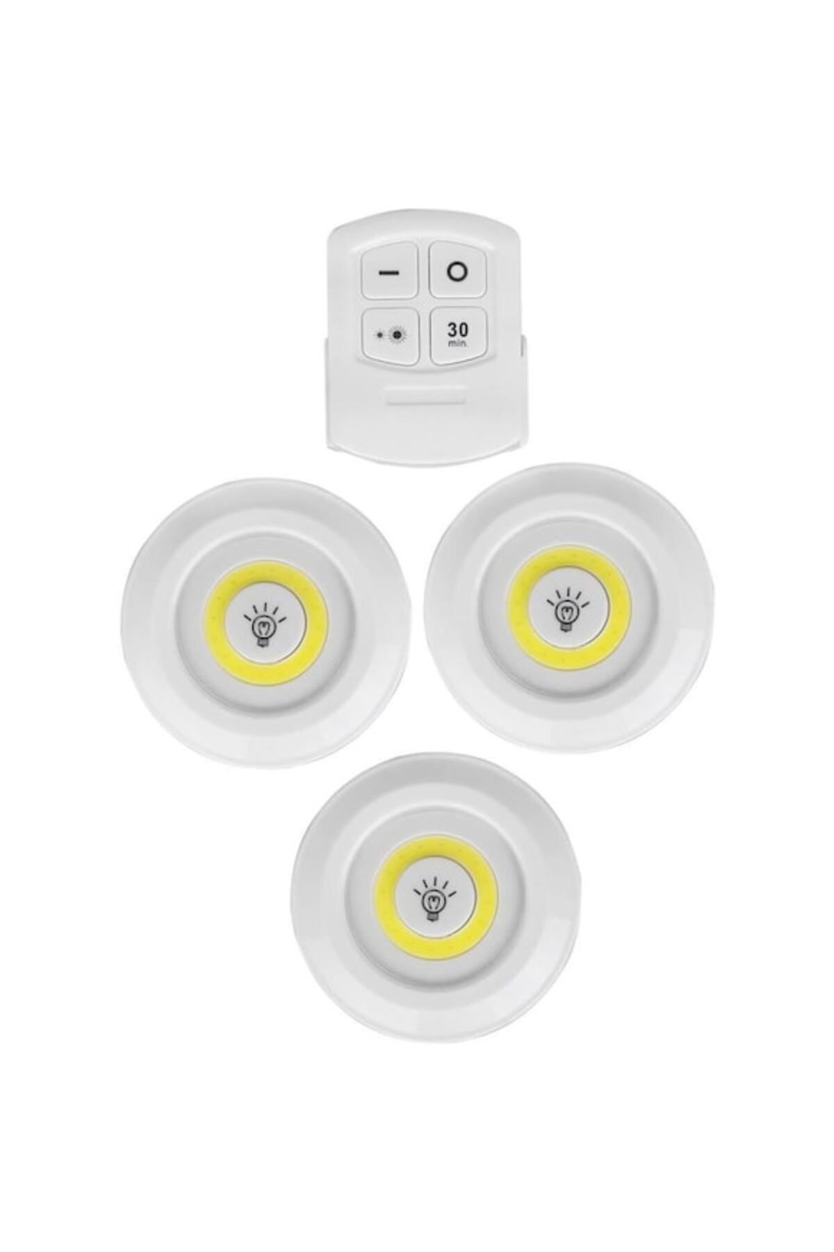 Serero Kablosuz Uzaktan Kumandalı 3Lü Led Lamba Seti