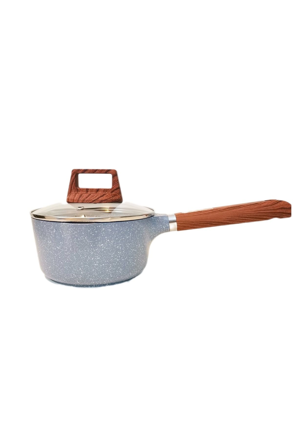 AL-Sahah-Granite Coated Cookware Set 9PCS , with Non-Stick Surfaces, GRAY 5