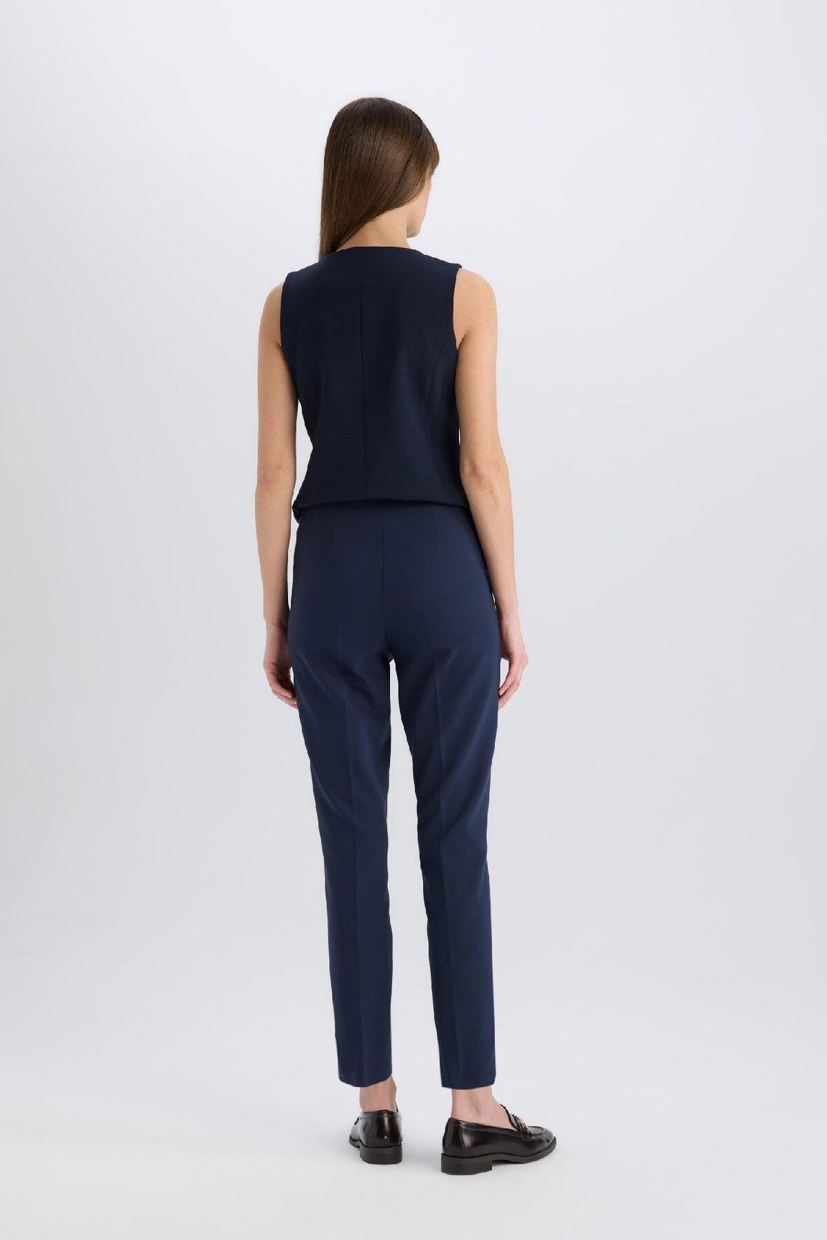 DeFacto-Skinny-Fit-Hose mit hoher Taille und Knopfleiste und geradem Bein E5431AX25SP 7