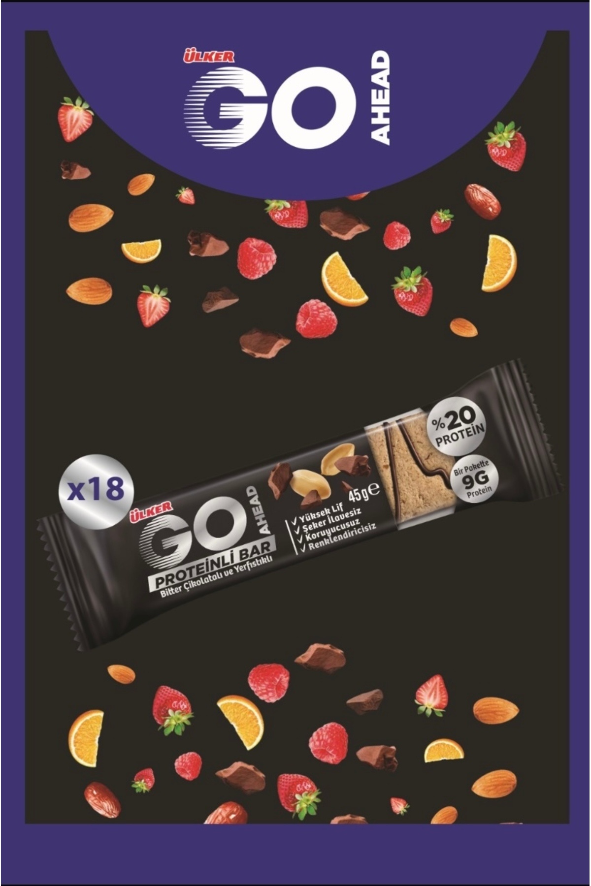 Ülker GO AHEAD YER FISTIKLI PROTEİN BAR 45GX18X6 - Fiyatı, Yorumları