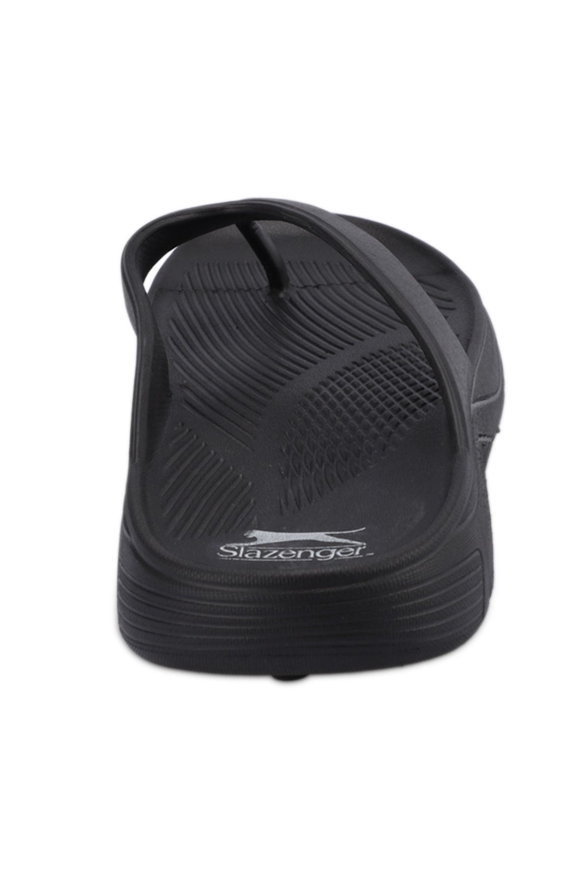 دمپایی سیاه مردانه مردانهه پوست اورجینال Slazenger