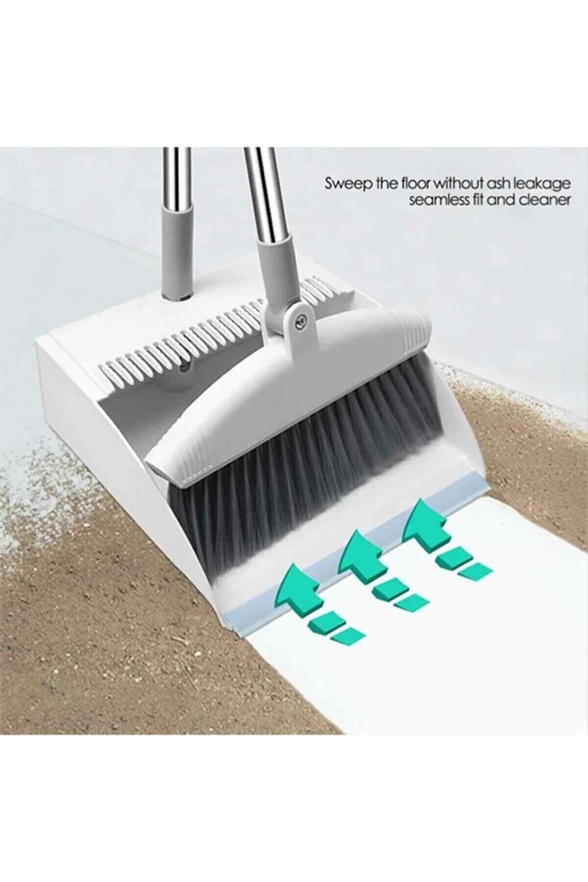 Hansel-Broom And Dustpan Set With Dustpan Tines Self-Cleaning Ideal For Home Workplace 6