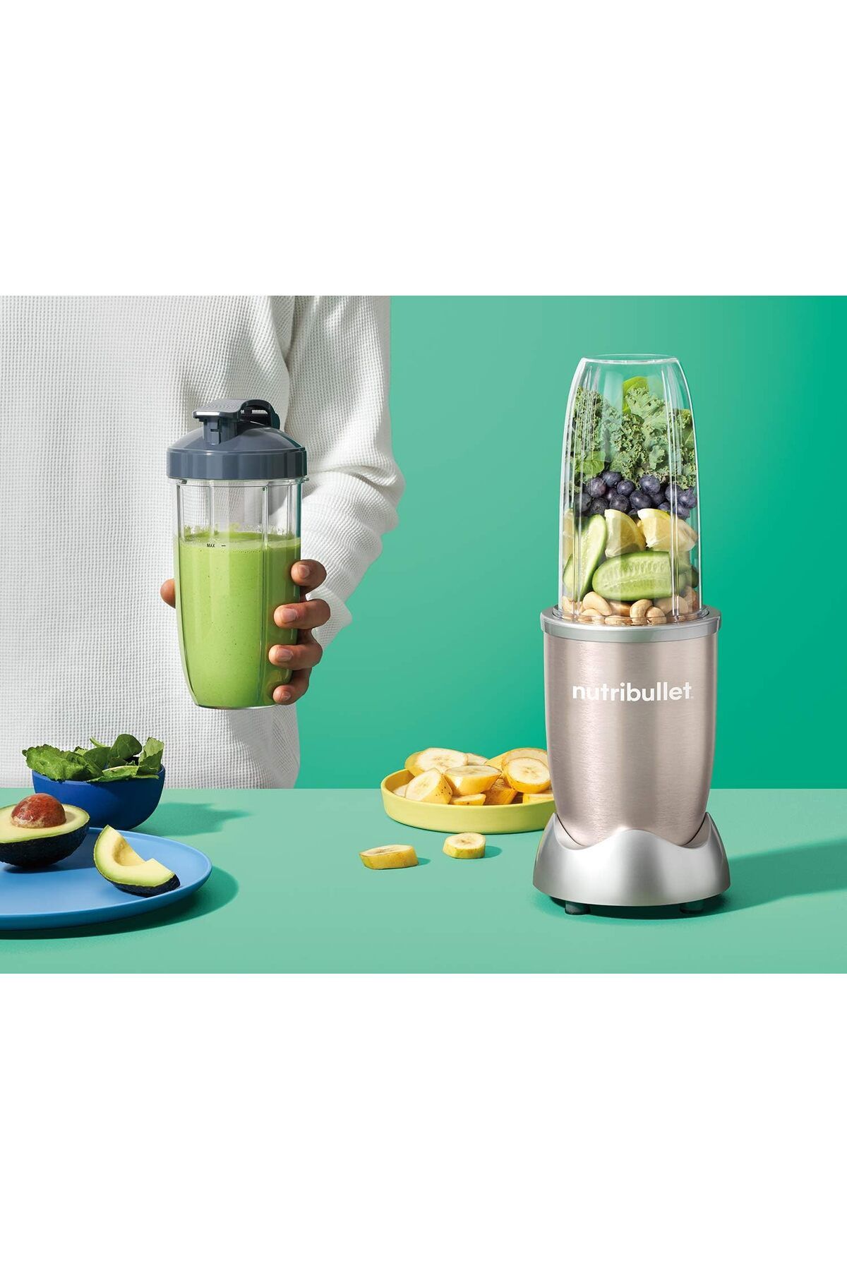 Nutribullet-900 Watts, 9PC Set, Multi-Function High Speed Blender, Mixer Systemw/ Nutrient Extractor 8