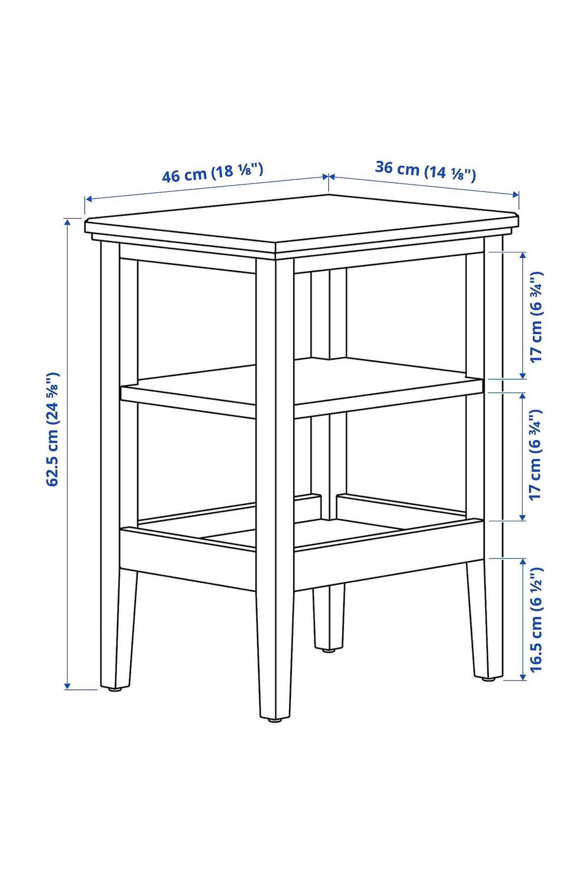 erorex-Side table, dark brown stained, 46x36 cm 4