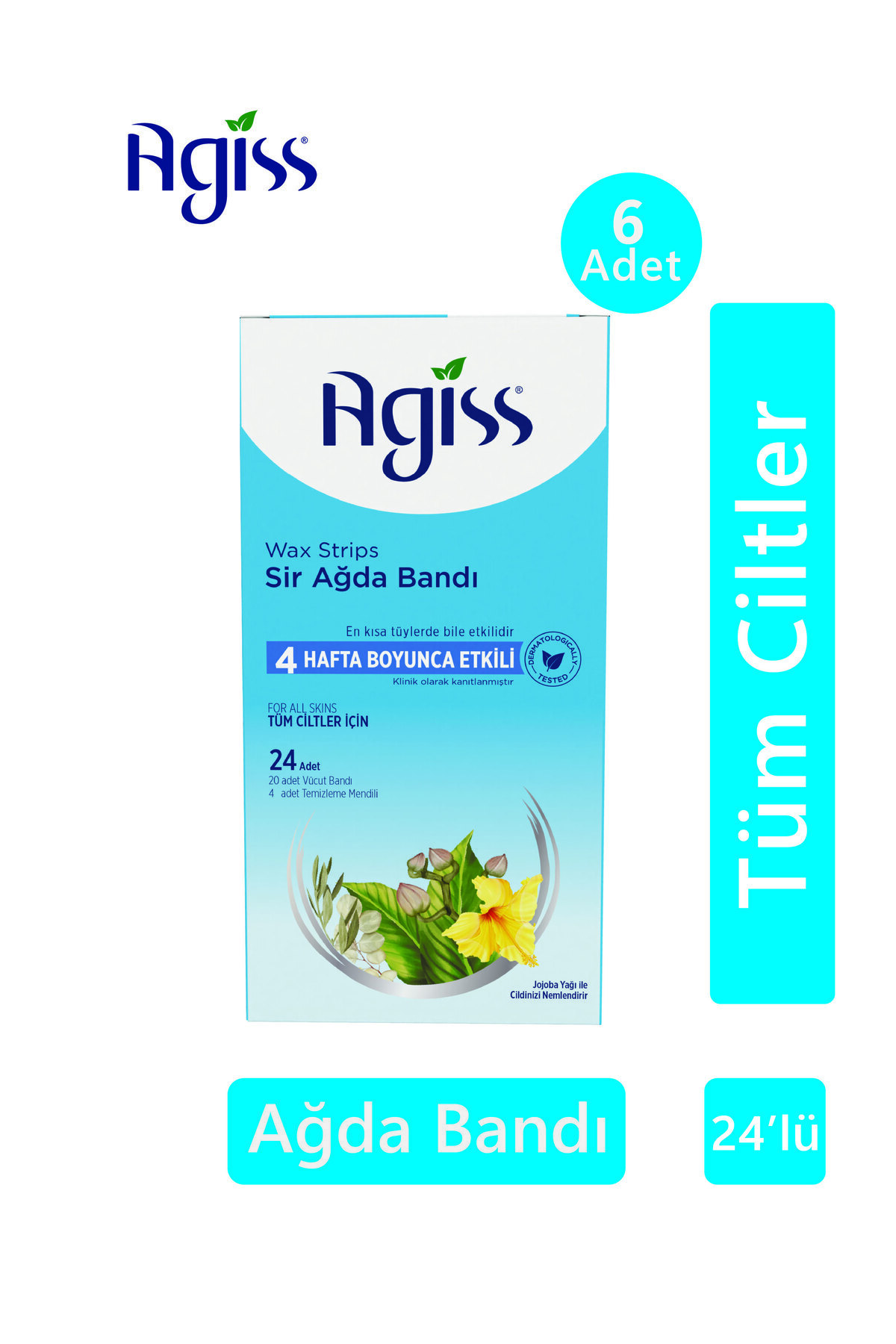 AGISS-24'Er Waxing Strips - 6 Pieces for All Skin 1