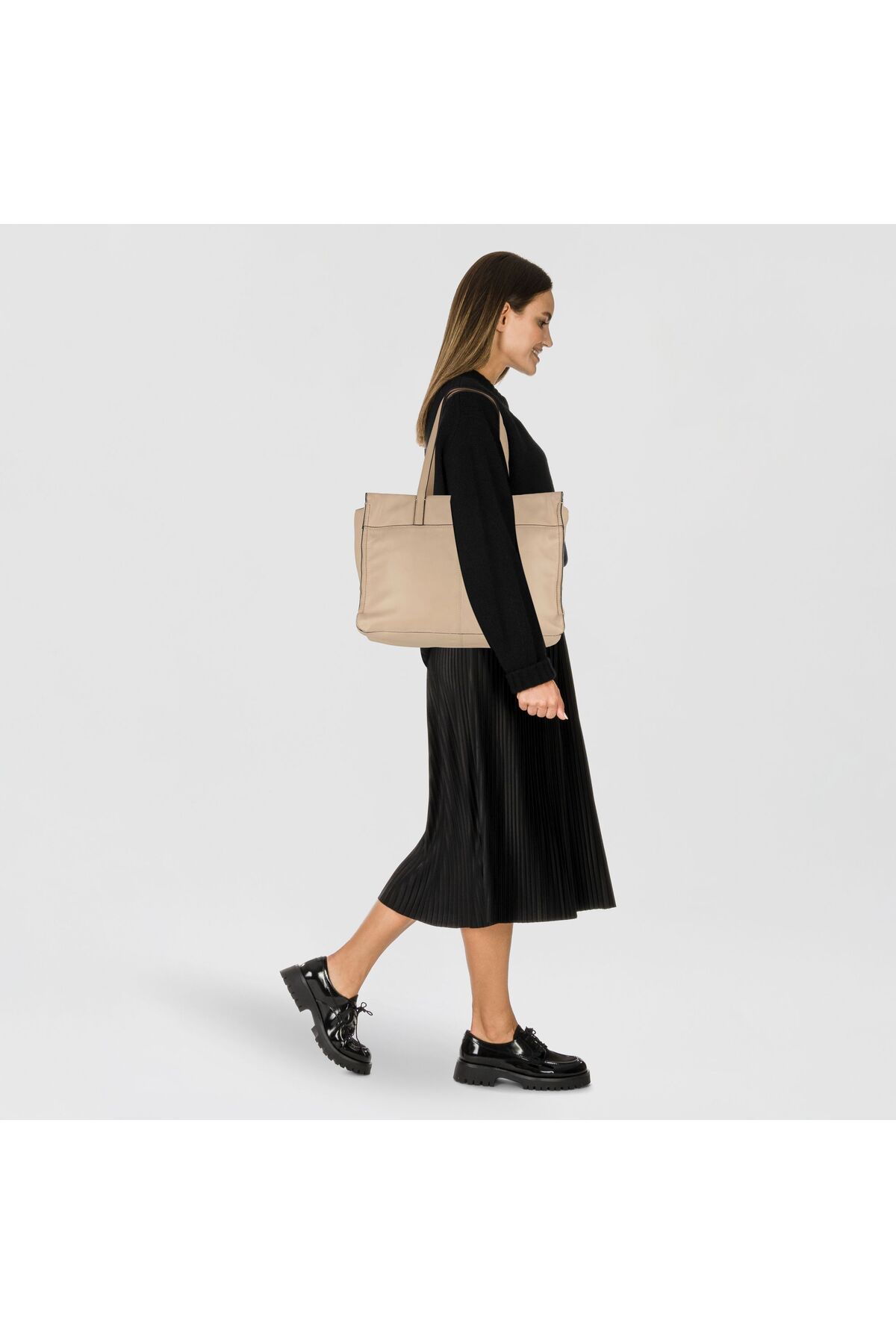 liebeskind-Kožená taška Sky Shopper 41 cm 7