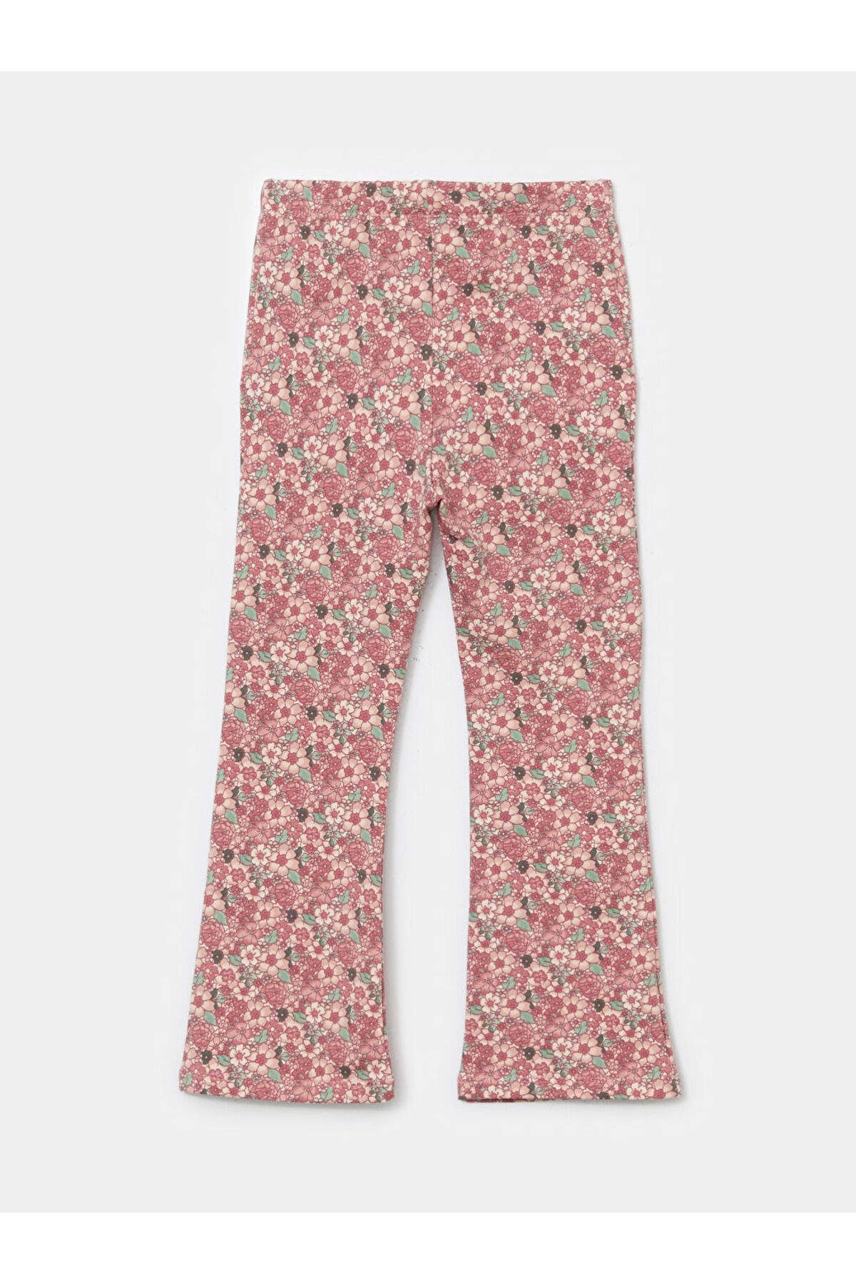 LC Waikiki-Lcw Kids Pink Floral Girls Spanish Leg Leggings 2