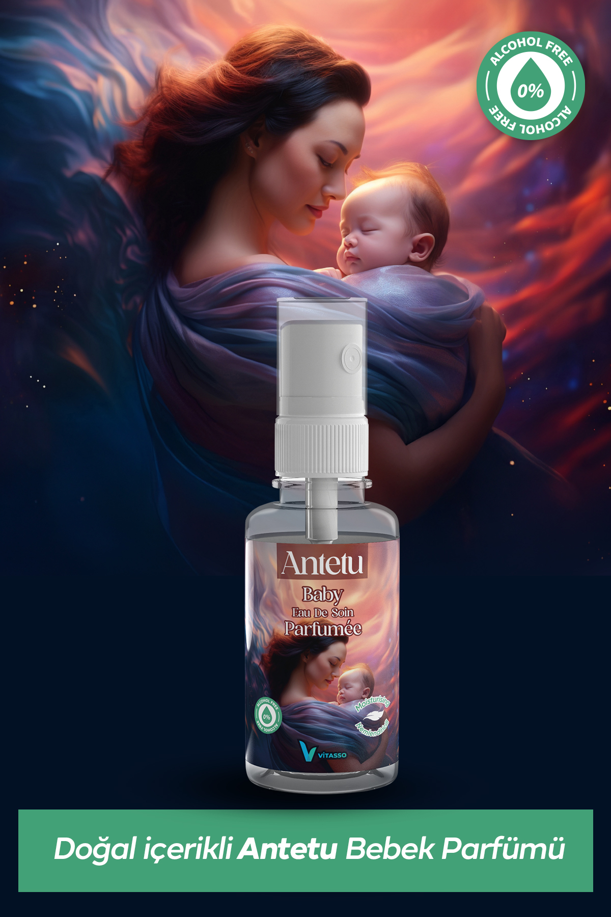 Vitasso ANTETU Baby Eau De Soin Baby Parfumee 60 Ml-bebeklere Özel Alkolsüz Parfüm -Koku fotoğrafı 6 (önizleme)