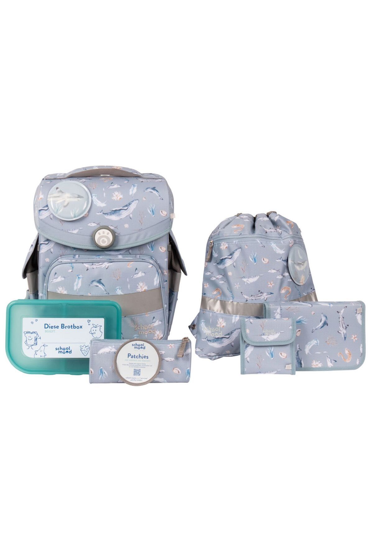 School Mood Set De Ghiozdane Școlare Timeless Air Cu 7 Bucăți. Unisex - One Size