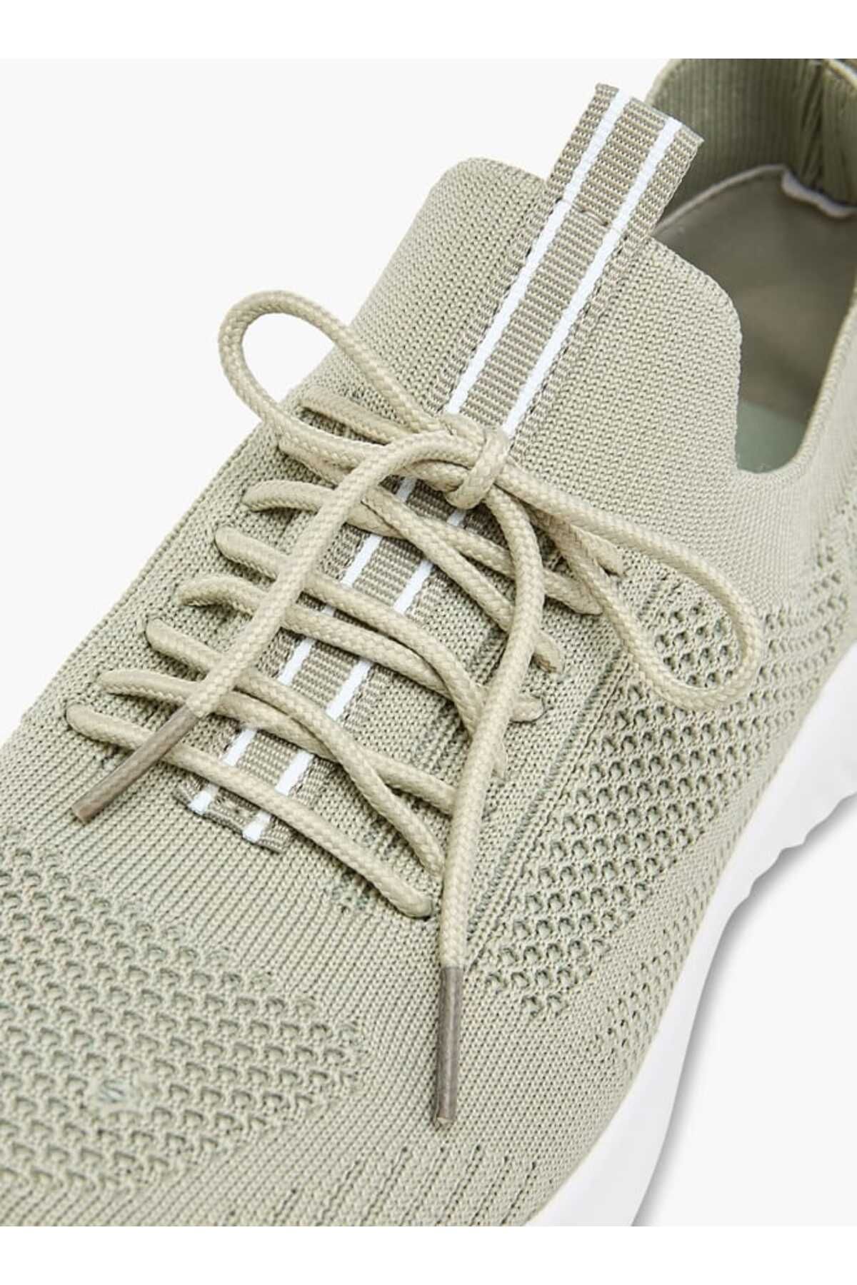 Oaklan by Shoexpress-Oaklan by Shoexpress Textured Lace-Up Sports Shoes with Pull Tabs 4
