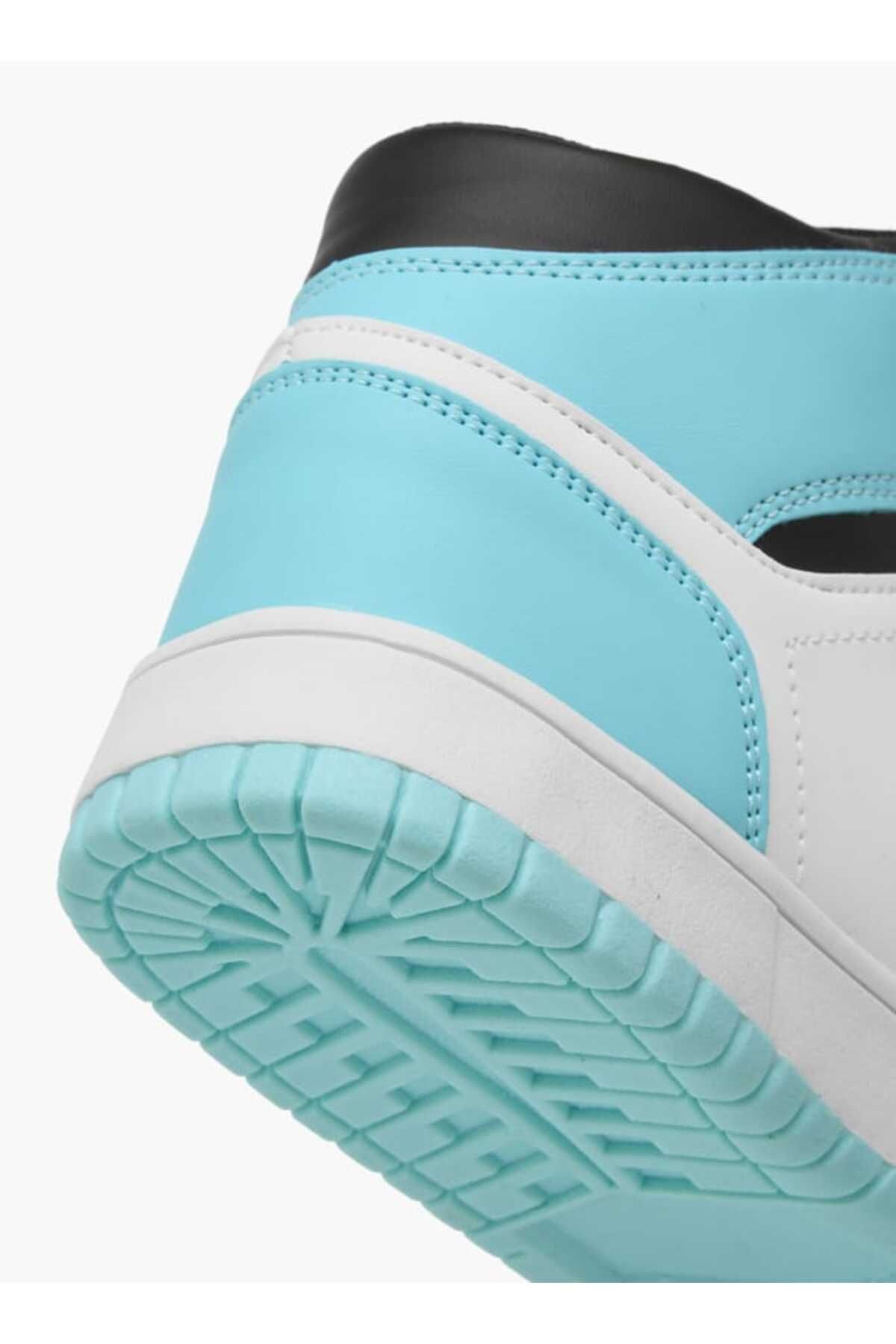 Oaklan by Shoexpress-Oaklan by Shoexpress Colourblock High-Top Sneakers with Lace-Up Closure 5