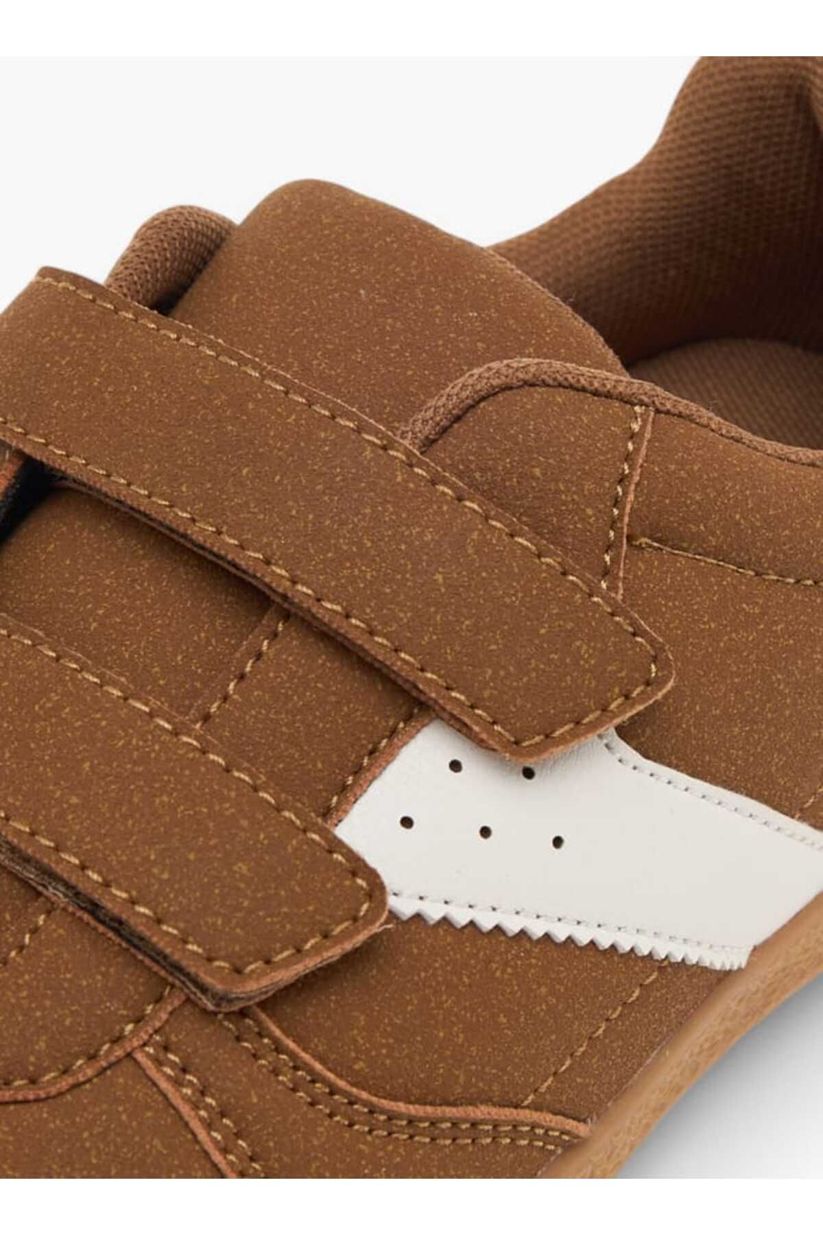 LBL by Shoexpress-Panelled Ankle Sneakers with Hook and Loop Closure 4