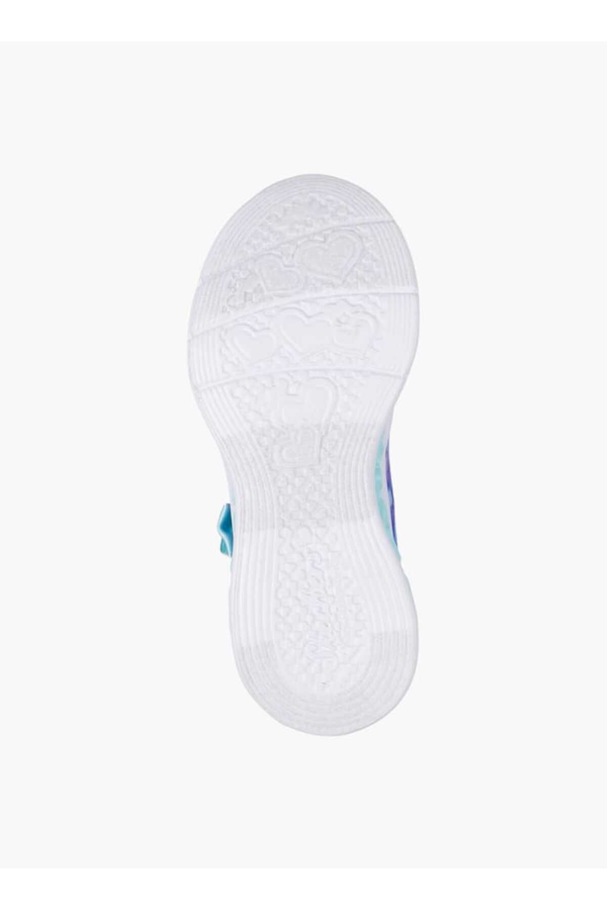 SKECHERS-حذاء رياضي للبنات مزين بشعار مع إغلاق بخطاف وحلقة - FLUTTER HEART LIGHTS 4