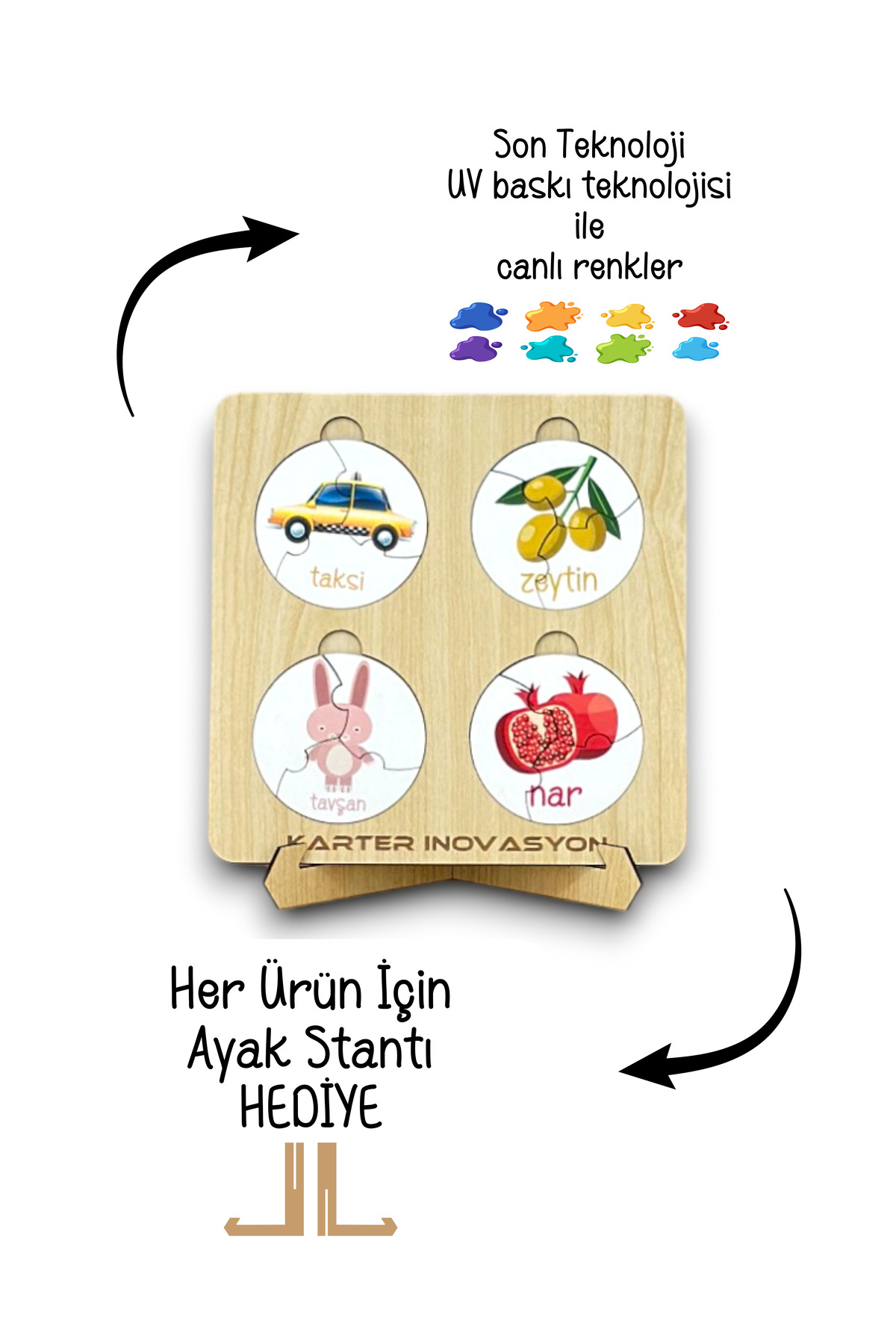 Bellacasa Kavram Öğrenme Puzzle Eşleme Kartı, Puzzle Eğitici Oyuncak, Montessori Eğitim Oyuncak, Motor Zeka fotoğrafı 4 (önizleme)