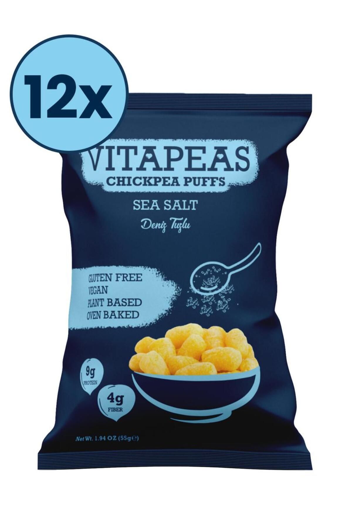 Vitapeas Snacks Vitapeas Deniz Tuzlu Nohut Cipsi 55 g x 12