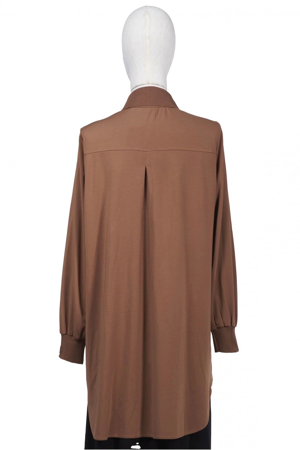 Invee-INVEE 6926 Model Brown Tunic 3