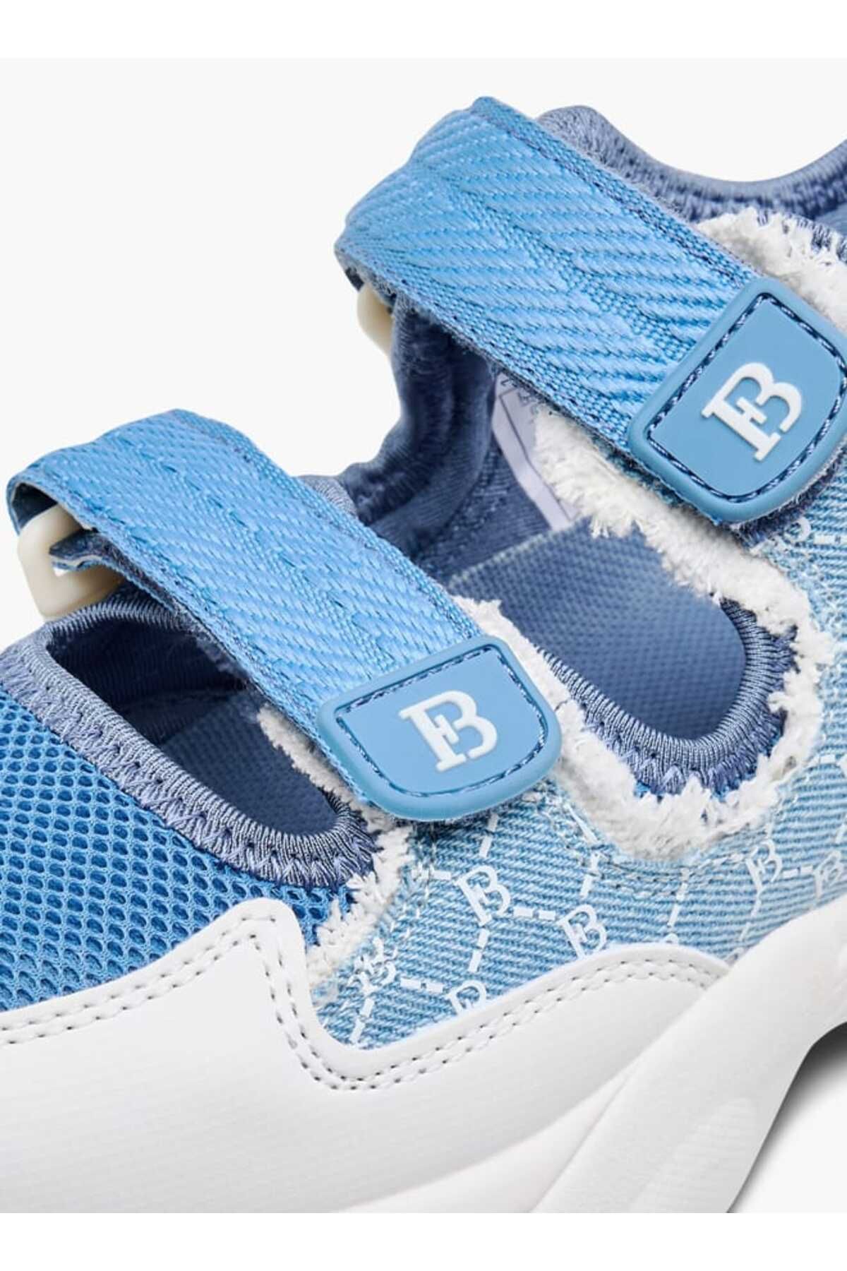 Flora Bella by Shoexpress-Flora Bella Monogram Print Sneakers with Hook and Loop Closure 4