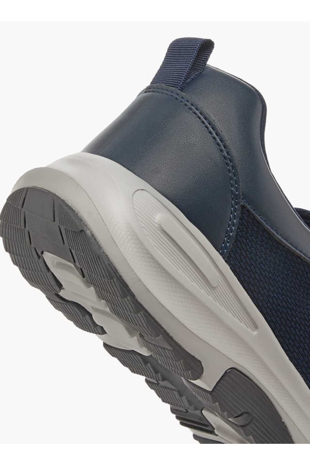 LBL by Shoexpress-LBL by Shoexpress Panelled Slip-On Sneakers with Pull Tabs 5