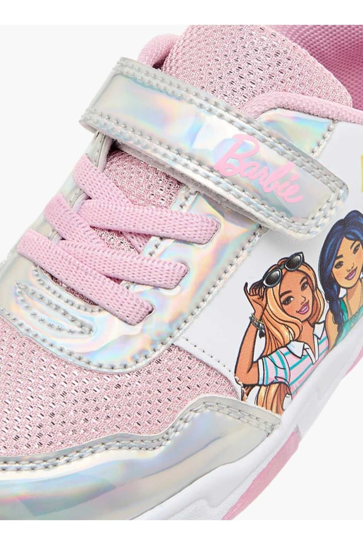 Barbie-حذاء رياضي مطبوع ومضيء مع قفل بخطاف وحلقة 5