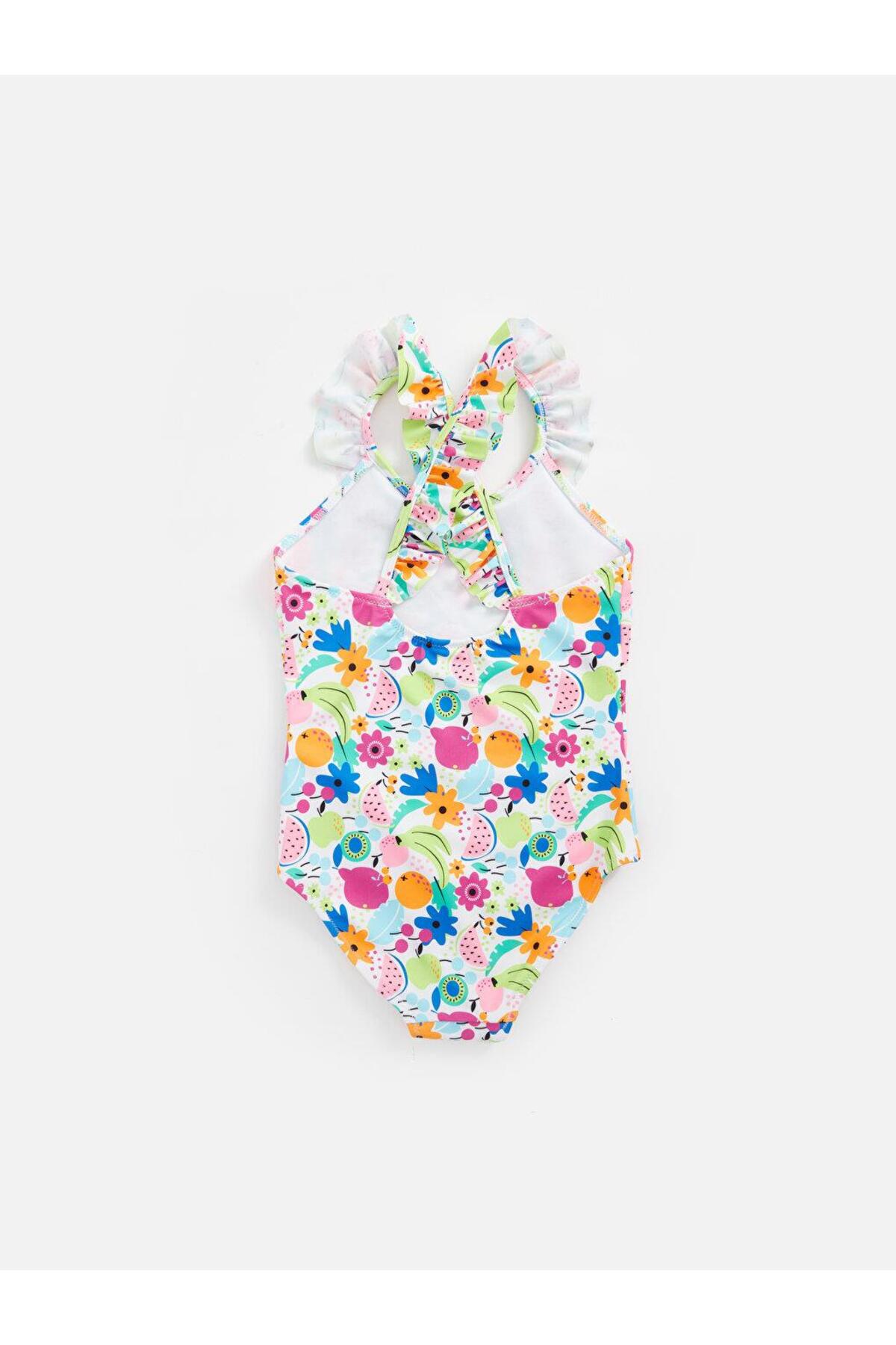 LC Waikiki Hızlı Kuruyan Baskılı Kız Çocuk Mayo (S4) fotoğrafı 2 (önizleme)