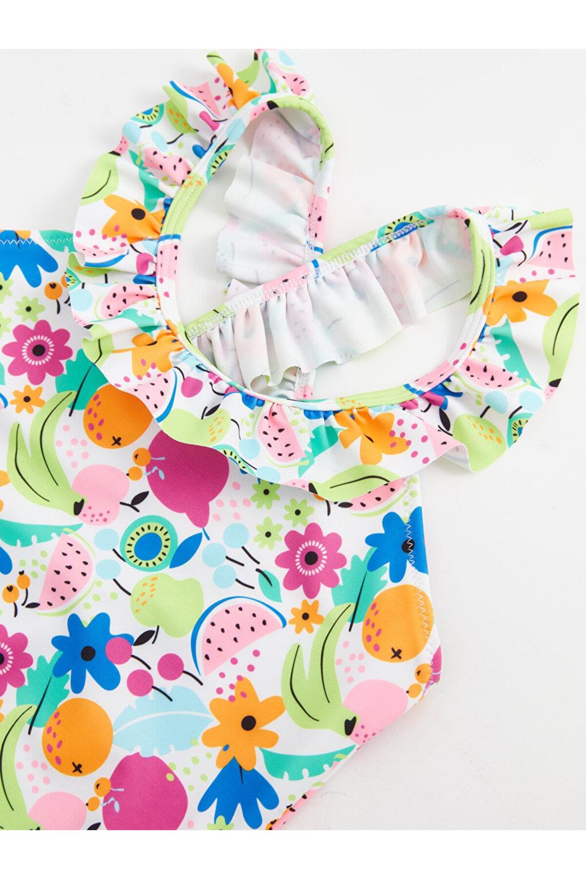 LC Waikiki Hızlı Kuruyan Baskılı Kız Çocuk Mayo (S4) fotoğrafı 3 (önizleme)