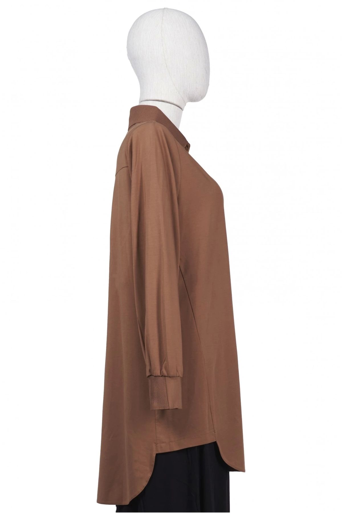 Invee-INVEE 6926 Model Brown Tunic 2