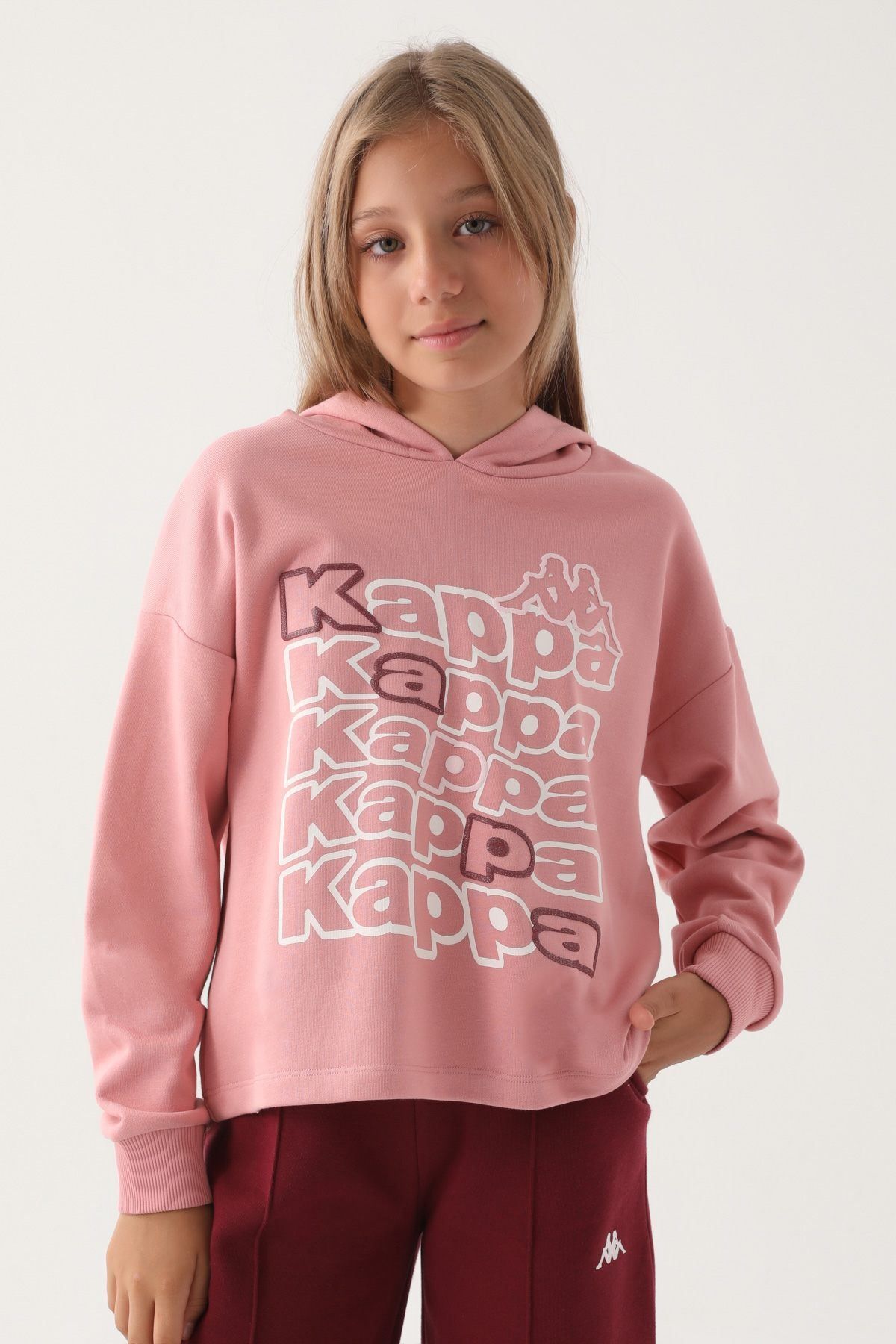 Kappa-7-16 Years Kappa Pink Girl's Sweatshirt 1