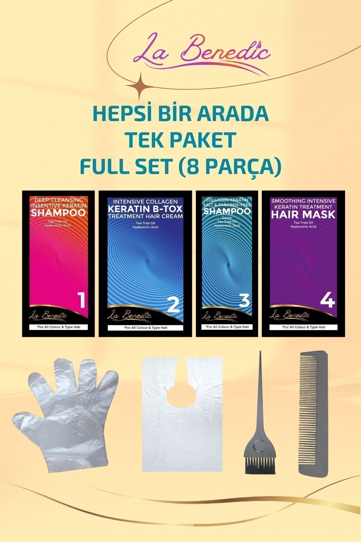 Ekonomik 3'lü Keratin Botox Onarıcı Ve Düzleştirici Full Set (KOYU RENKLİ SAÇLAR IÇİN) — ST00010-2 — تصویر 5 از 9