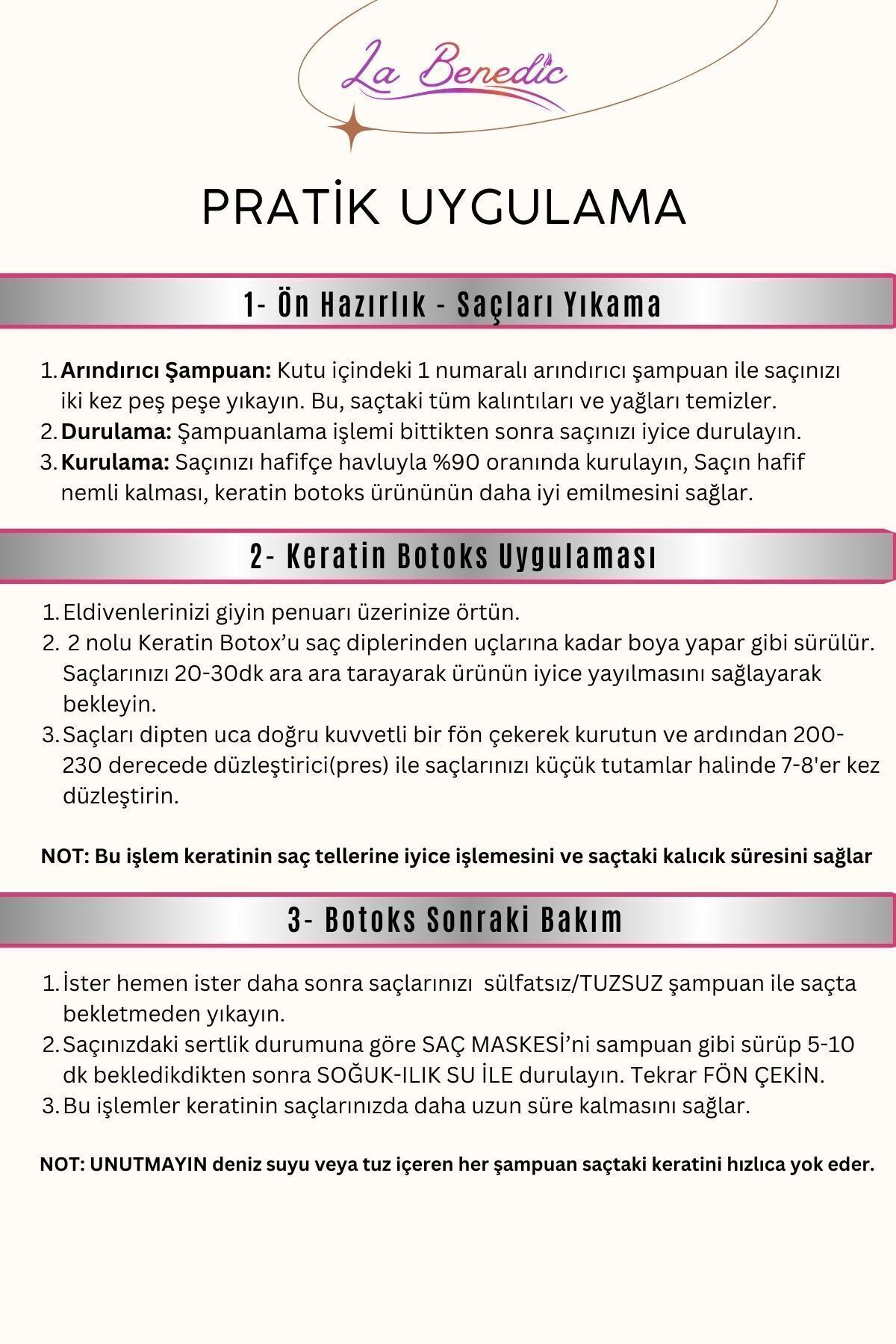 AVANTAJLI KERATİN BOTOX ONARICI VE DÜZLEŞTİRİCİ FULL SET (KOYU RENKLİ SAÇLAR İÇİN) — ST00010 — تصویر 9 از 9