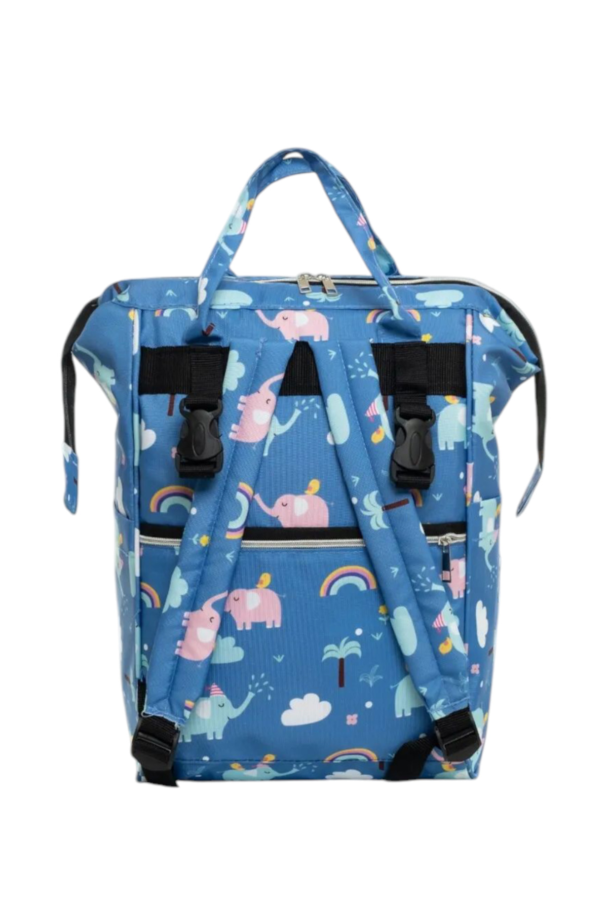 Happy Baby Queen Biberon Termoslu Termal Bölmeli Sıvı Geçirmez Leke tutmaz Fil Desenli Bebek Bakım Çantası fotoğrafı 7 (önizleme)