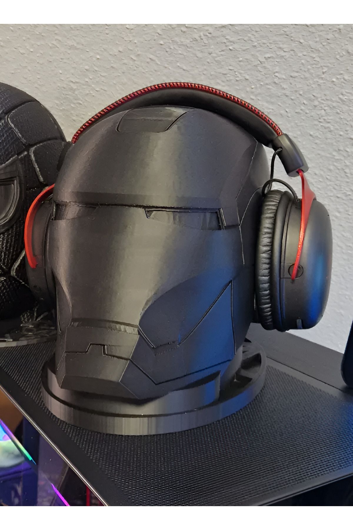 3DLAYERCRAFT Iron Man Kulaklık Standı Masaüstü Kulaklık Tutucu Iron Man Figür