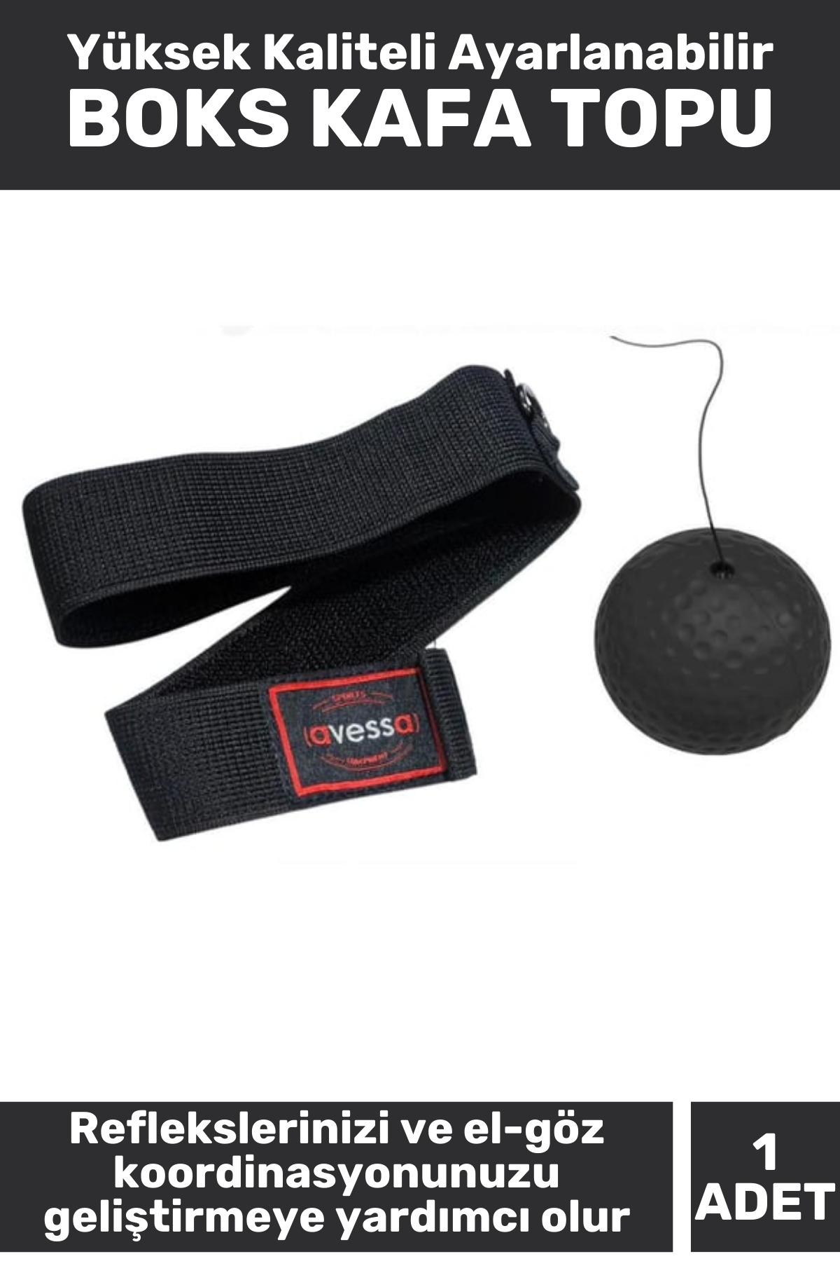 Premium Quality Hand Eye Coordination Reflex Enhancer Adjustable Drawstring BOXING TRAINING HEAD BALL