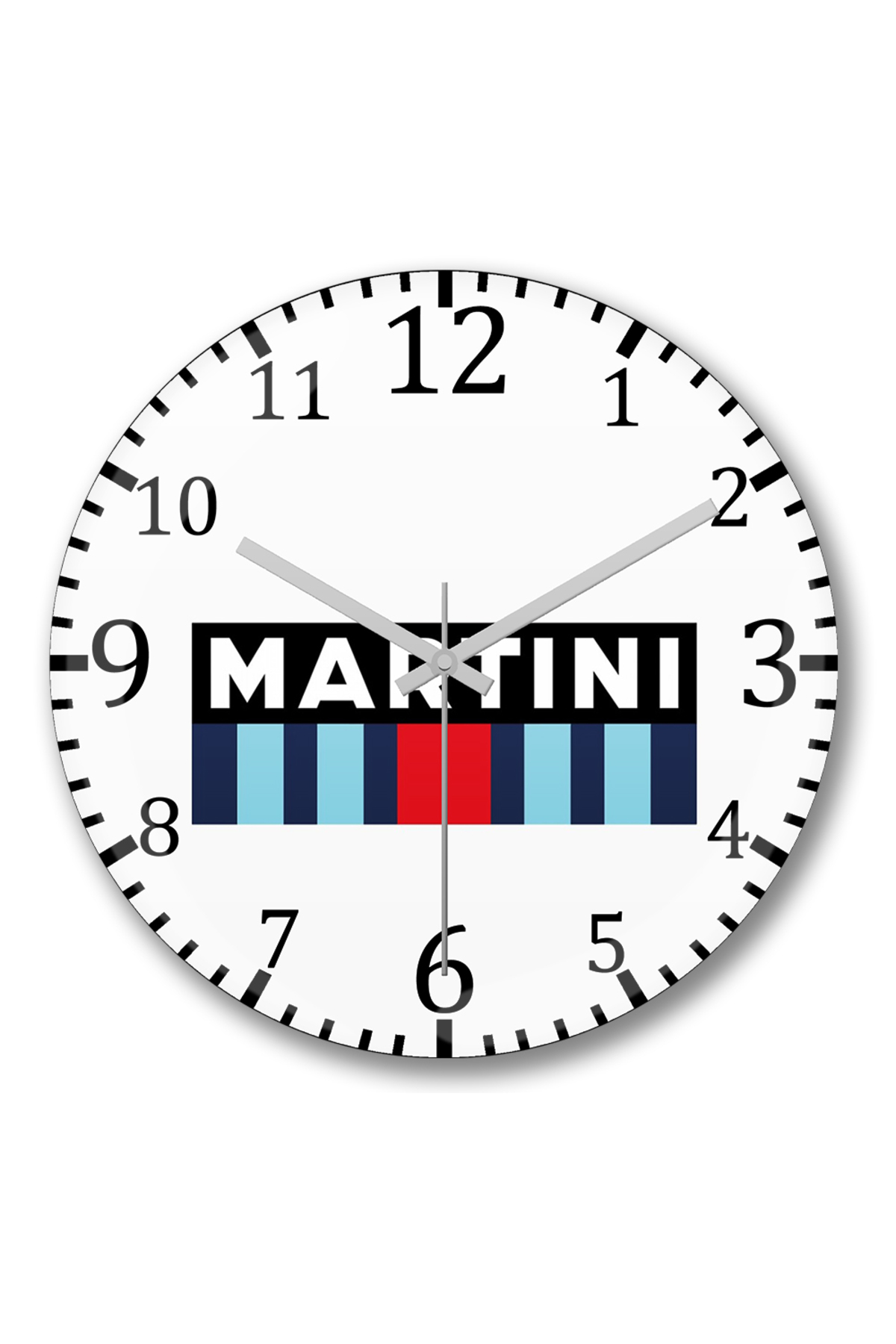 BASKI DÜNYASI Martini Racing Rectangle Wall Clock Curved Real Glass ...