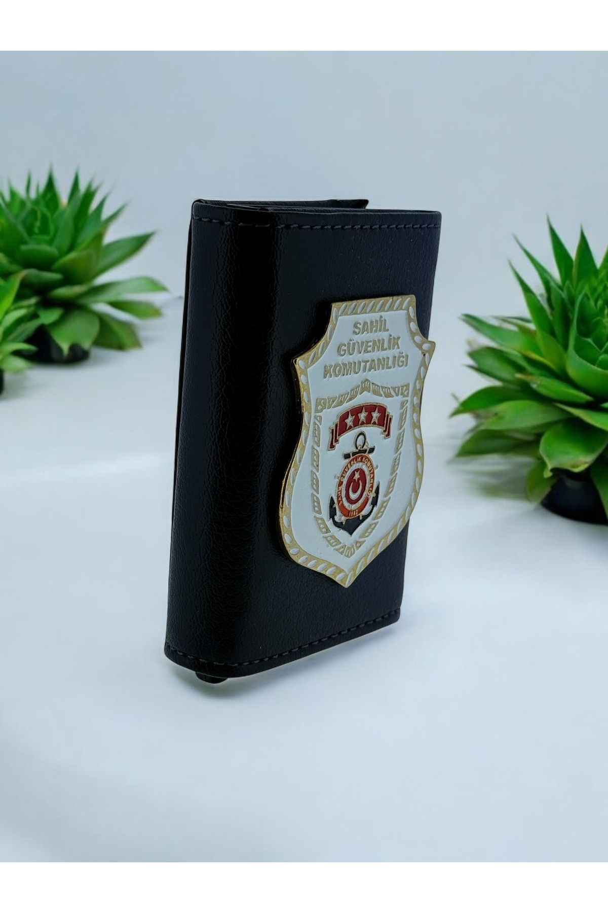 Kuyumcudan-Automatic Card Holder with Coast Guard Badge 3