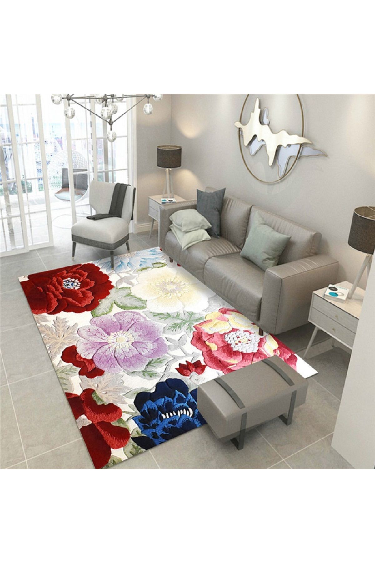 sharpdo-Soft Indoor Large Modern Area Rugs Shaggy Patterned Fluffy Carpets Suitable 3