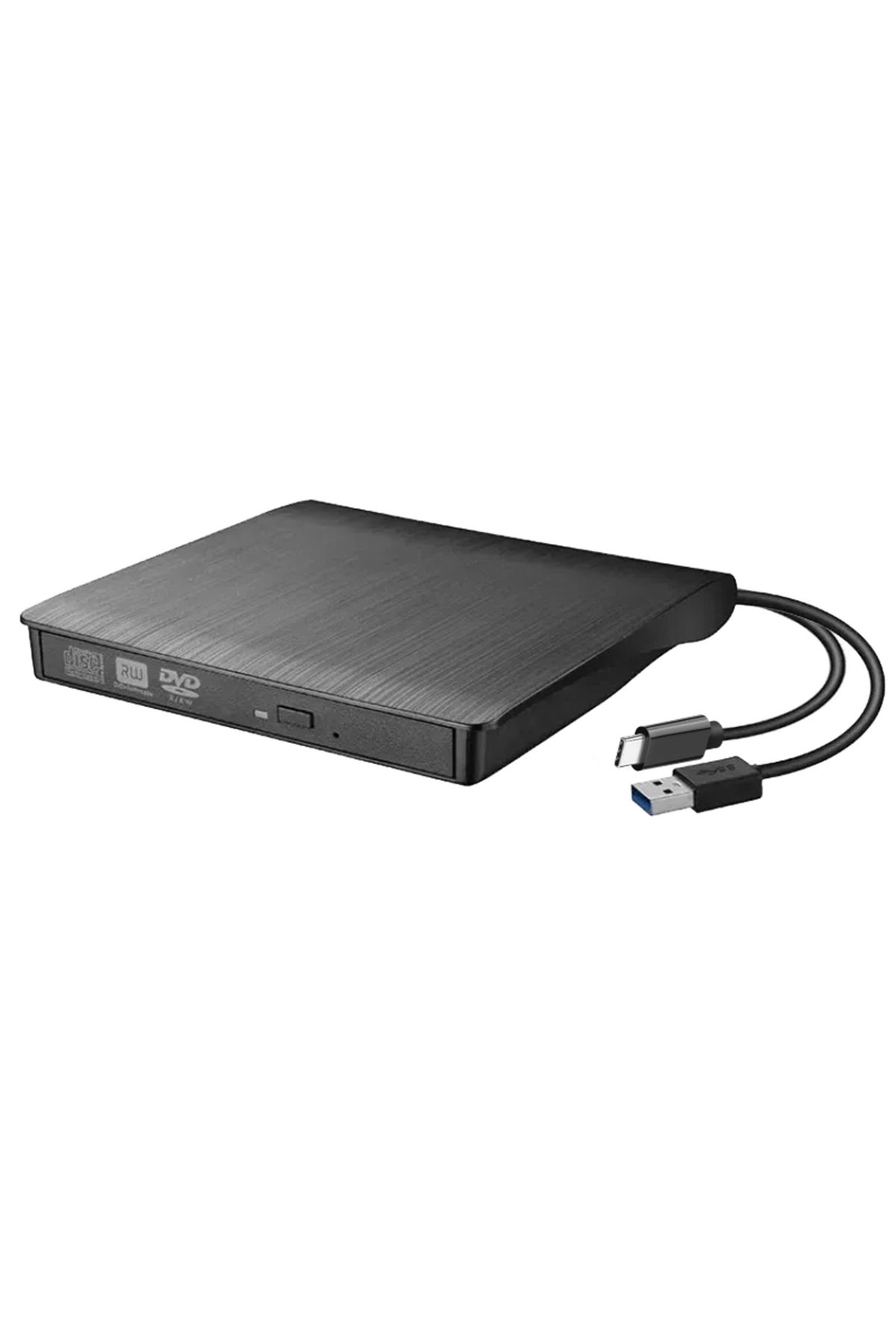 Coverzone Harici Usb 3.0 Dvd-rom Optik Sürücü, Dvd-rw Pc, Tablet, Dvd Player Usb Ve Type C Kablolu Ft84-x