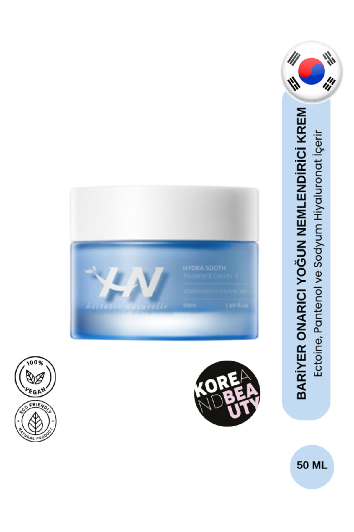 HISTOIRE NATURELLE Hn Hydra Sooth Treatment Cream 1 |   Intensive Moisturizing Barrier Strengthening Repair Care Cream 50ml