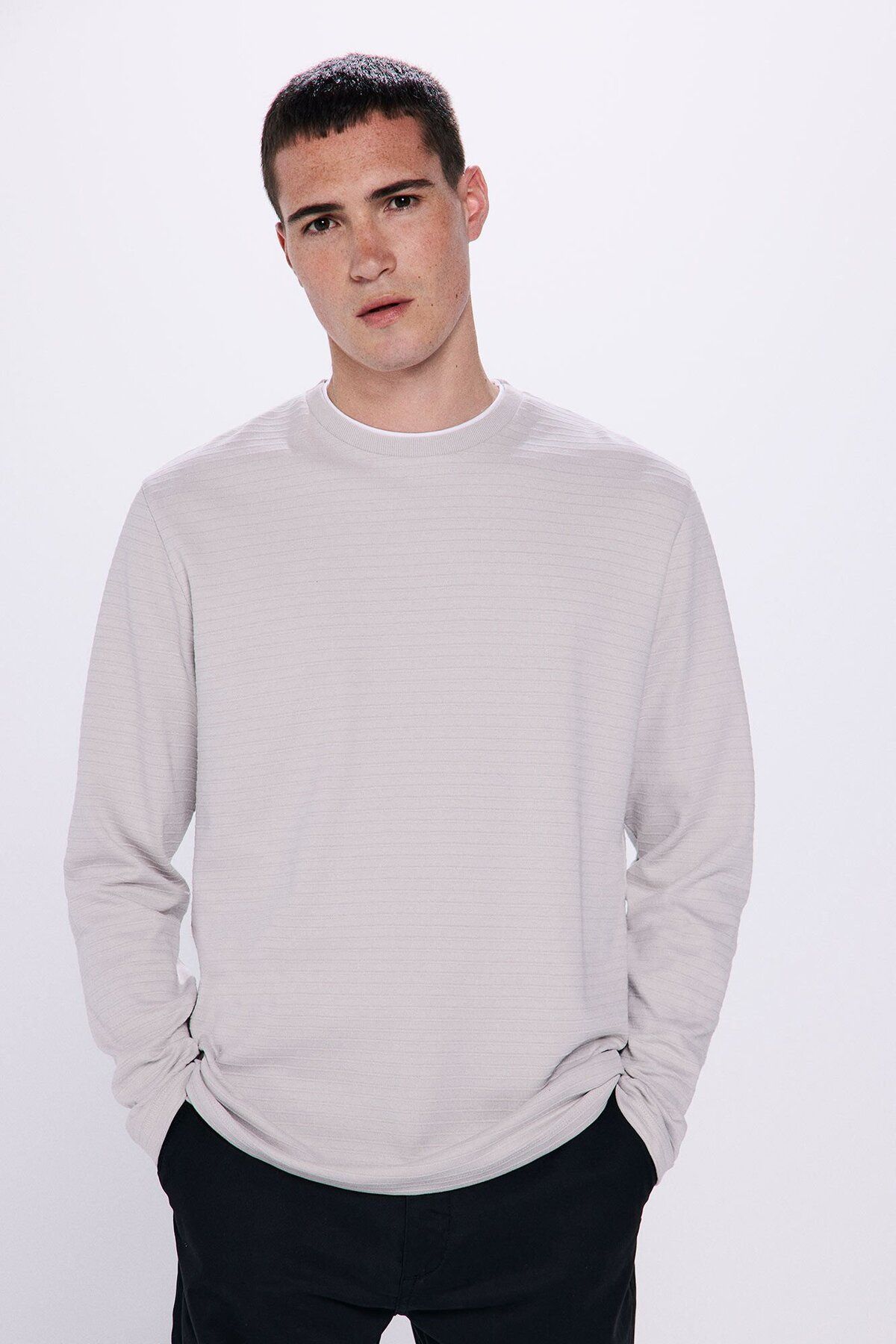 Springfield-Double structured long sleeve -shirt 1