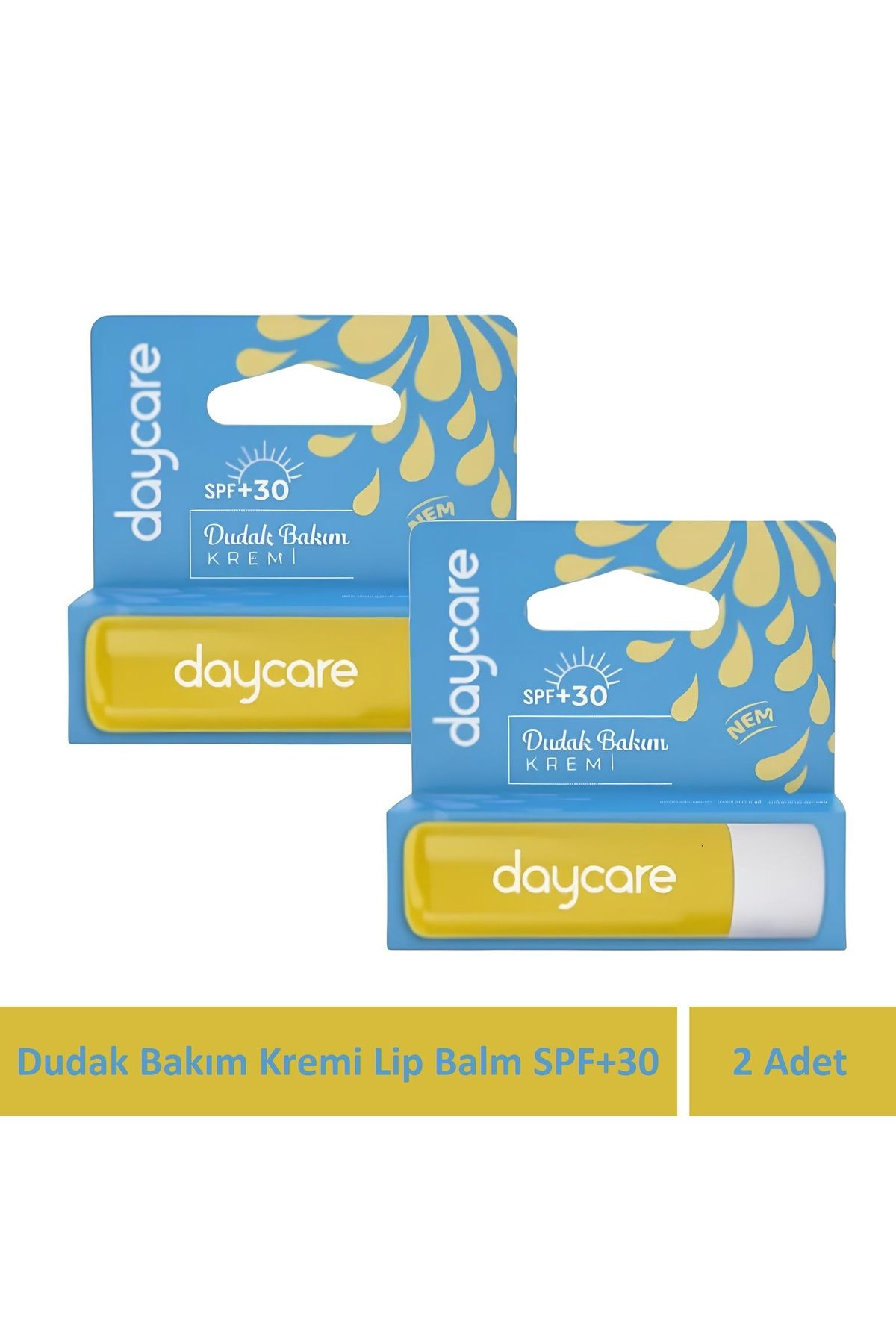 Daycare Dudak Bakım Kremi Parlatıcı Lip Balm SPF+30 | Nemlendirici 2 Adet