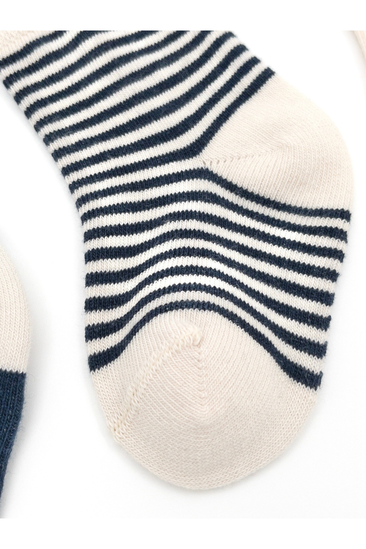 KARAMİLA 4'lü Organik Bebek Çorap Dikişsiz Lacivert (12-24 SİLİKON TABANLIDIR)/ Yenidoğan Organik Çorap fotoğrafı 3 (önizleme)