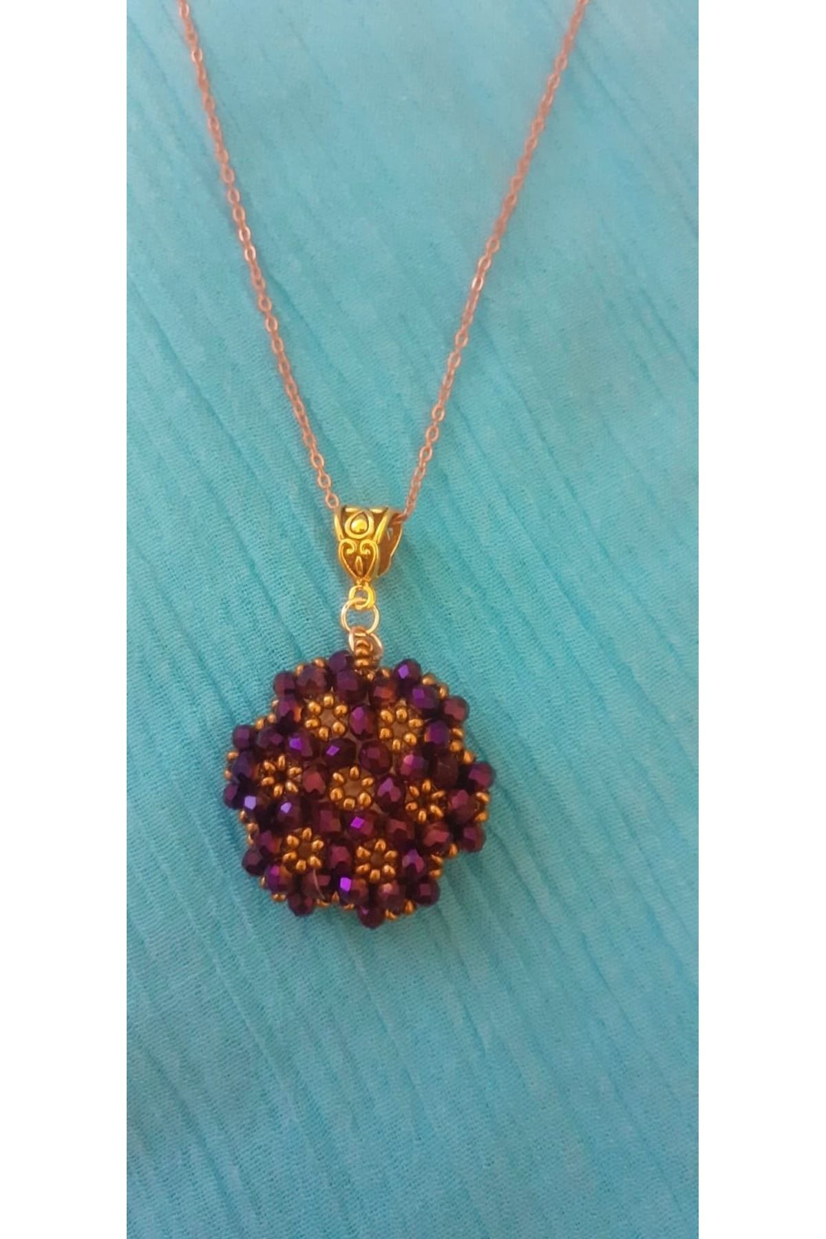 Handmade El Yapımı Cevşen Kolye - Kristal Cevşen Kolye ( 1 Adet )