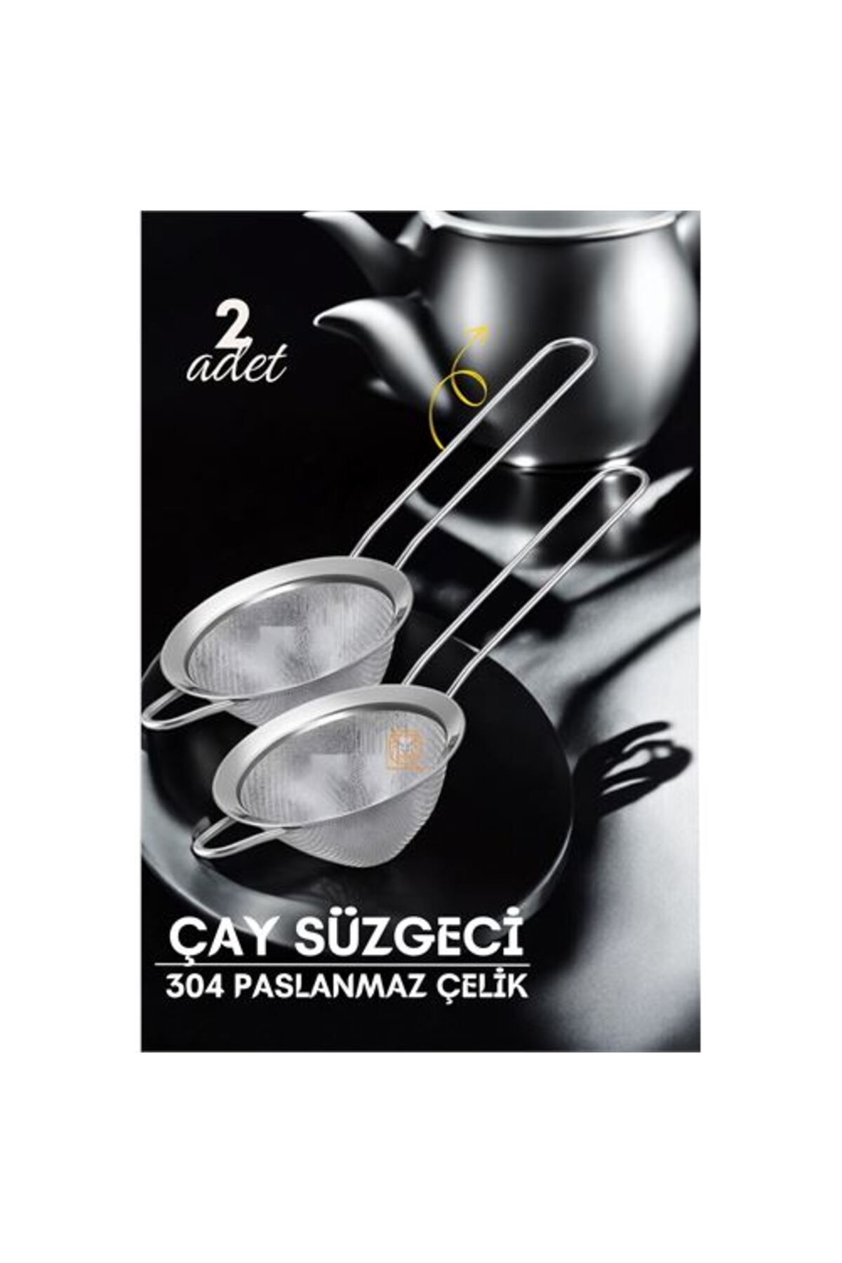 Findit Klasik Çay Süzgeci 304 Paslanmaz Çelik 2 ADET